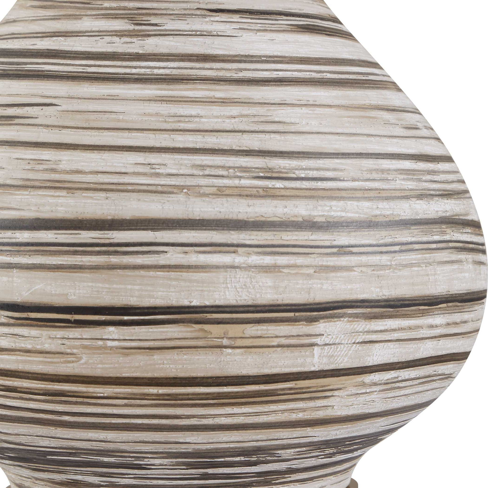 Azura - Horizontal Line Table Lamp - Brown / Gray / White