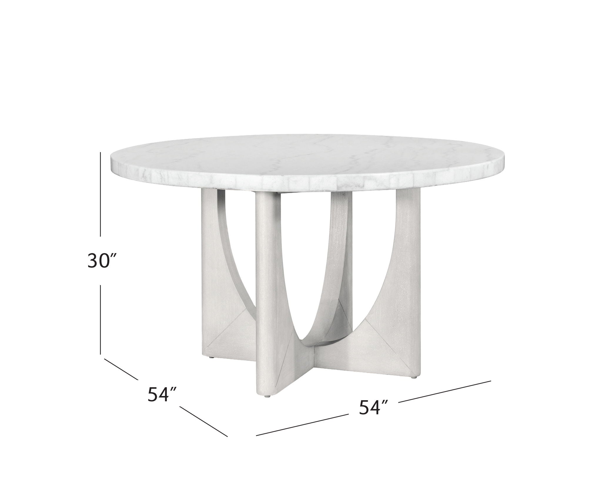 Gavin - Dining Table - Driftwood / White Marble
