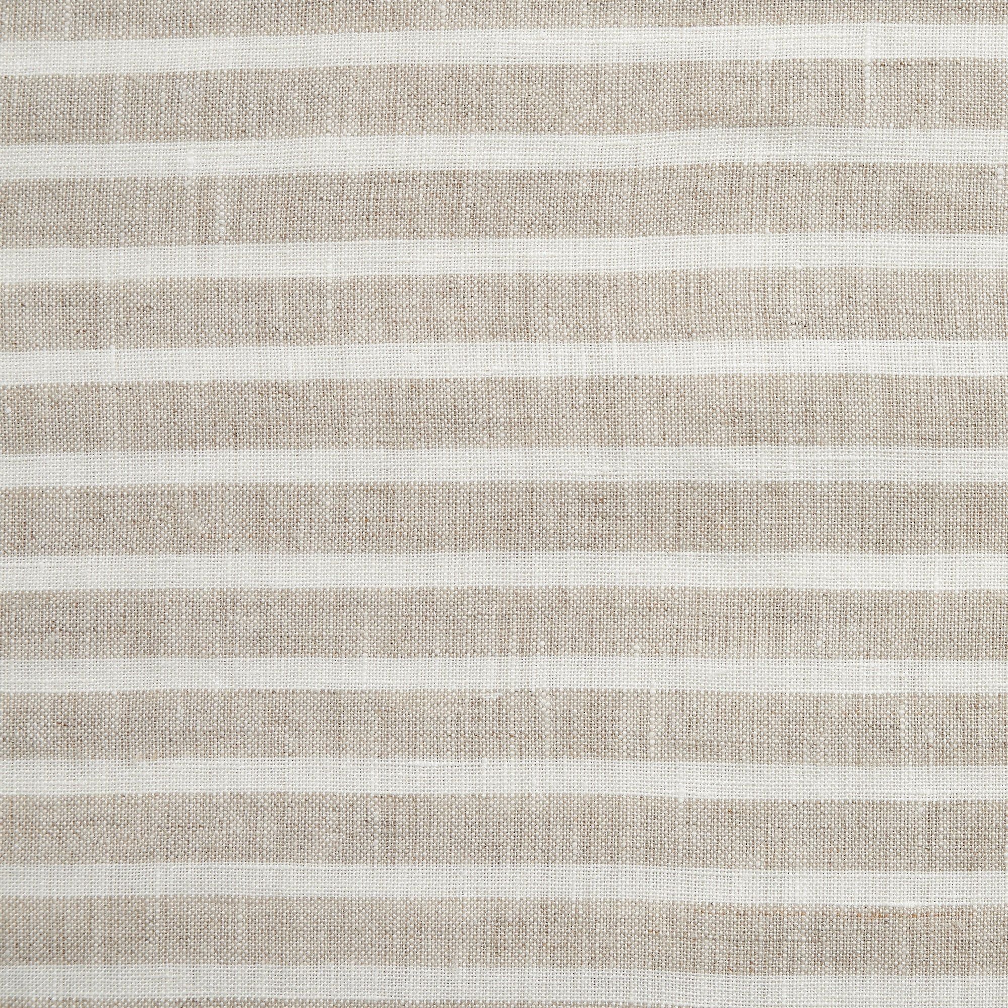 100% French Flax Linen - King Railroad Stripe Duvet Cover Set (Set of 3) - Natural