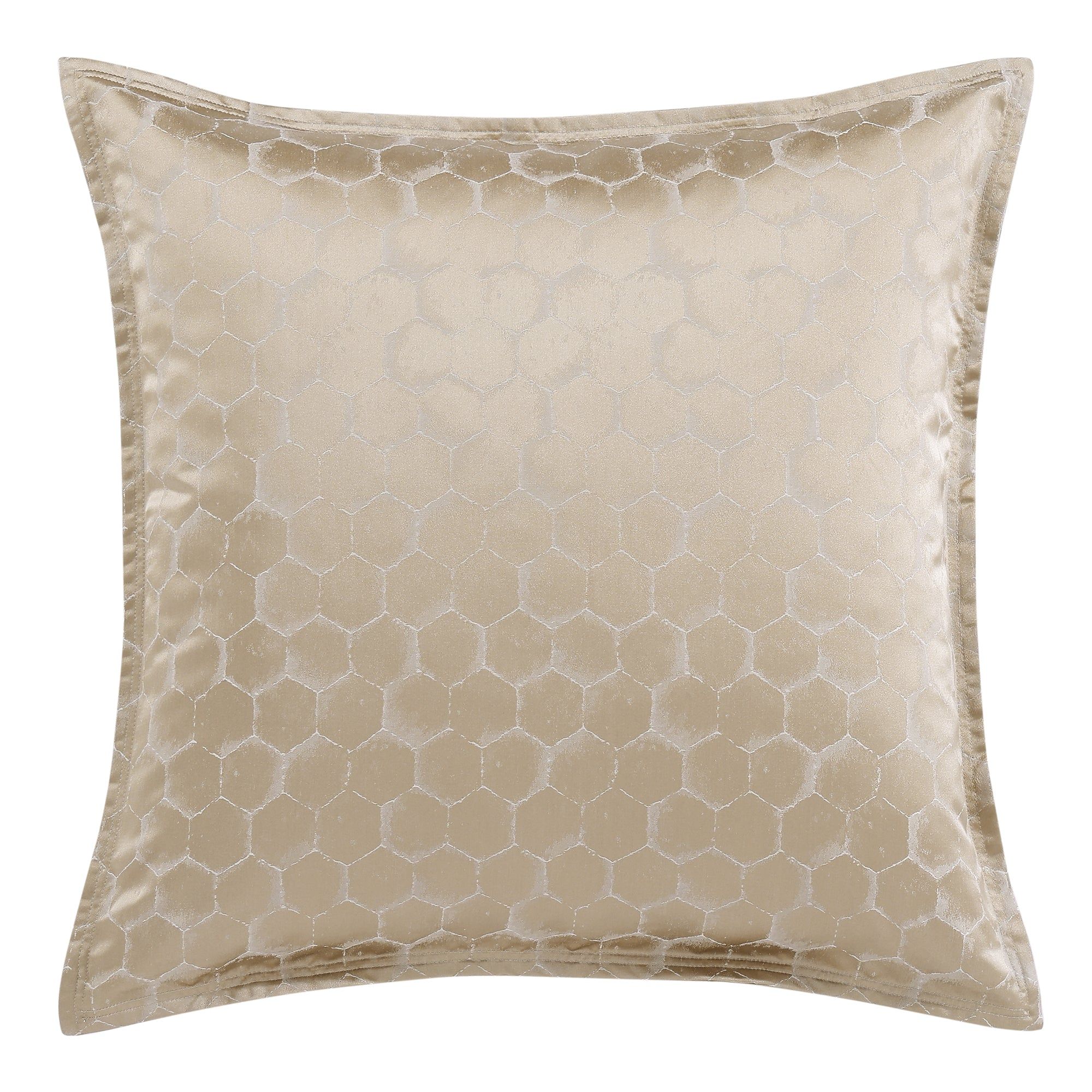 Honeycomb - Jacquard Euro Sham - Light Gold