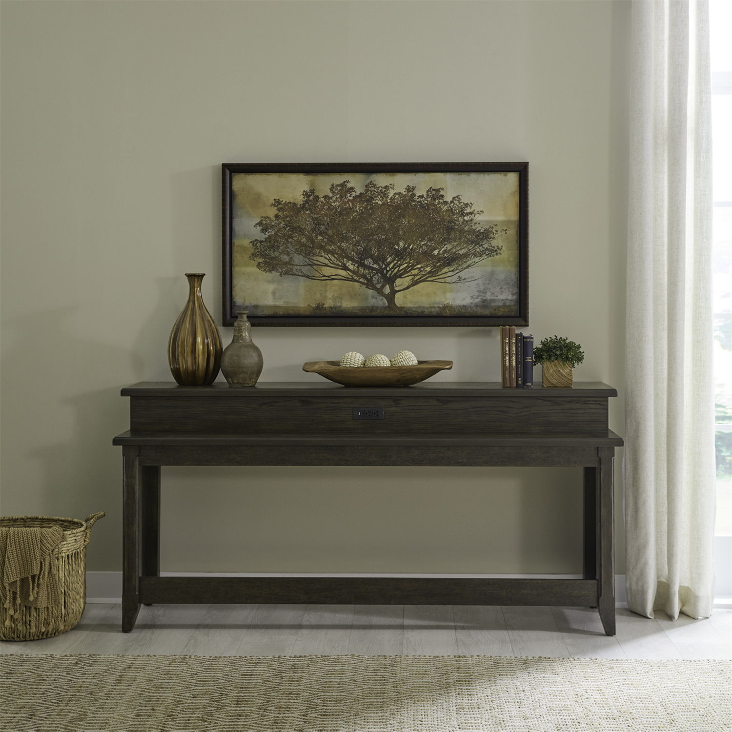Paradise Valley - Console Bar Table - Saddle Brown