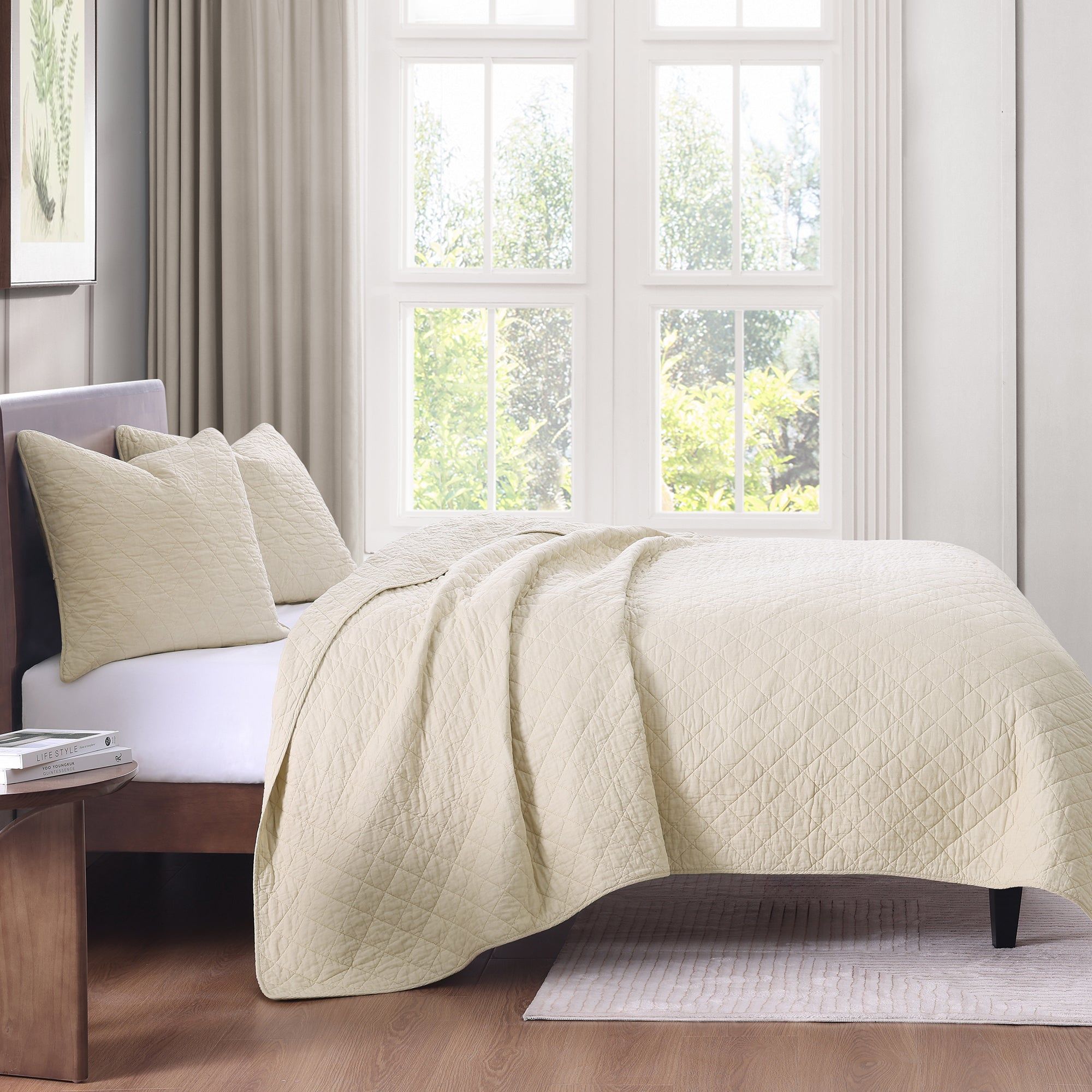 Cotton Comfort - Twin Quilt Set (Set of 2) - Prairie Tan