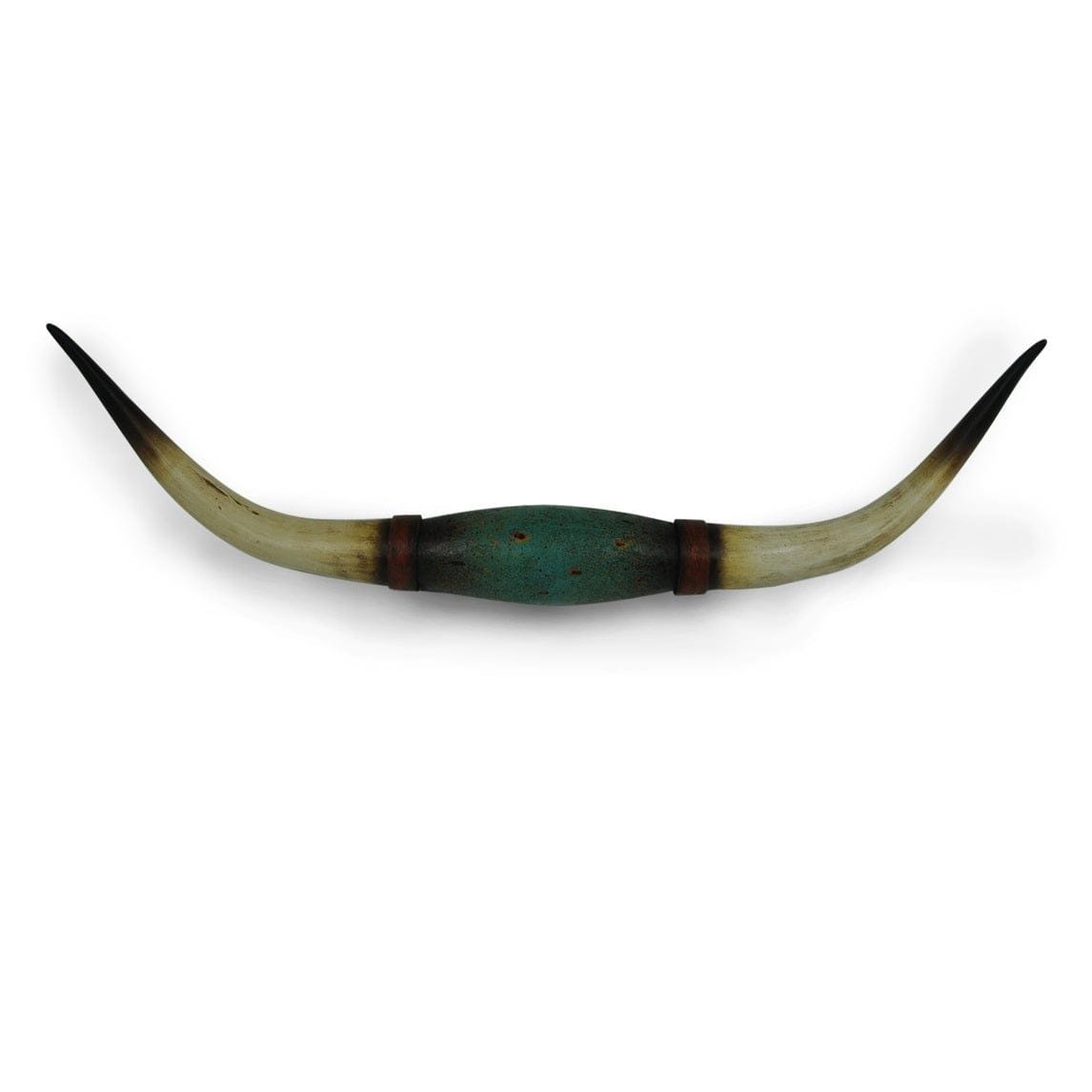 Wall Décor - 9" x 36" Longhorn Southwestern Wall Sculpture 4 Per Carton - Distressed Teal