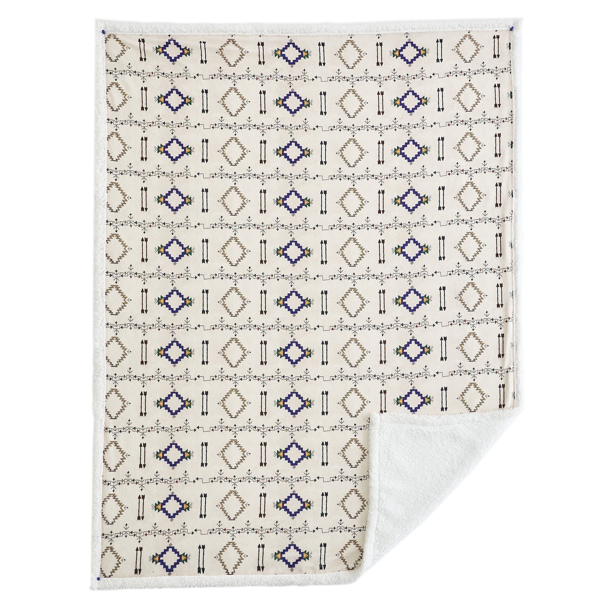Campfire - Arrow Campfire Sherpa Throw 6 Per Carton - Multi Color
