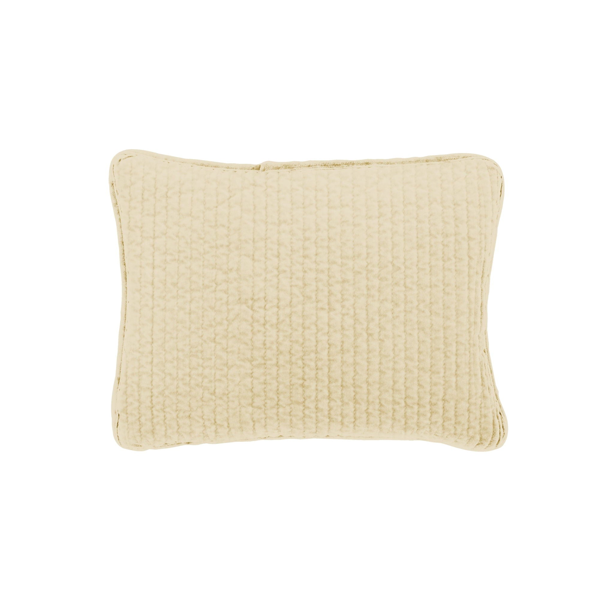 Stonewashed Cotton Velvet - Boudoir Pillow - Light Tan