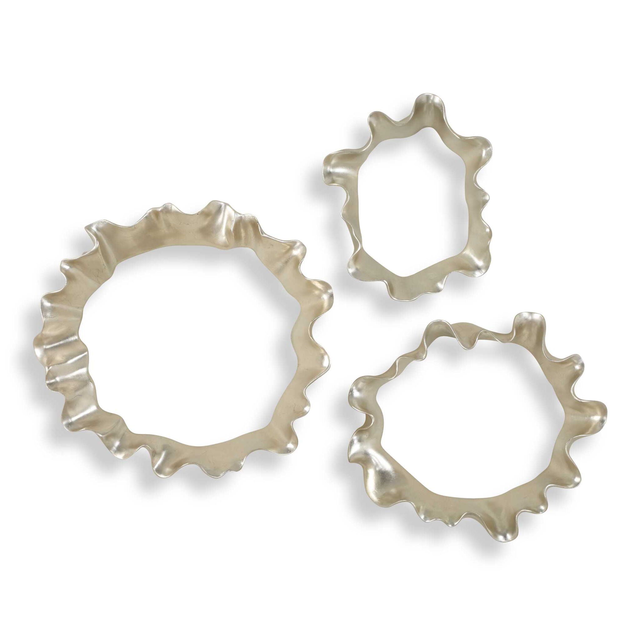 Ripple Effect - Wall Art (Set of 3) - Silver