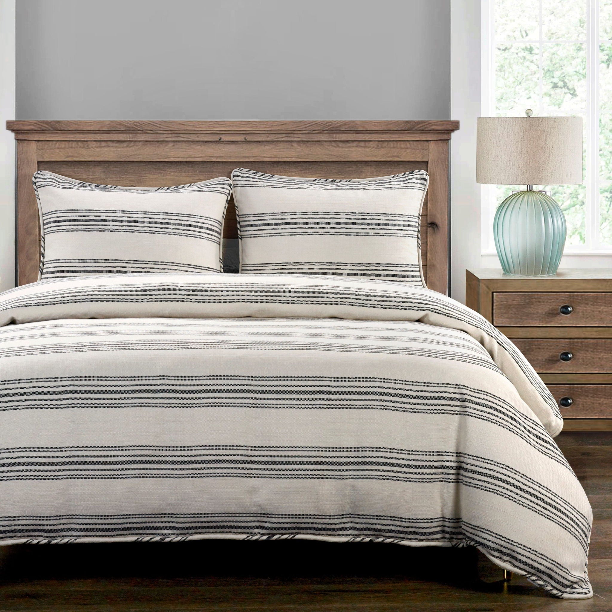 Prescott - King Duvet Cover Set (Set of 3) - Black