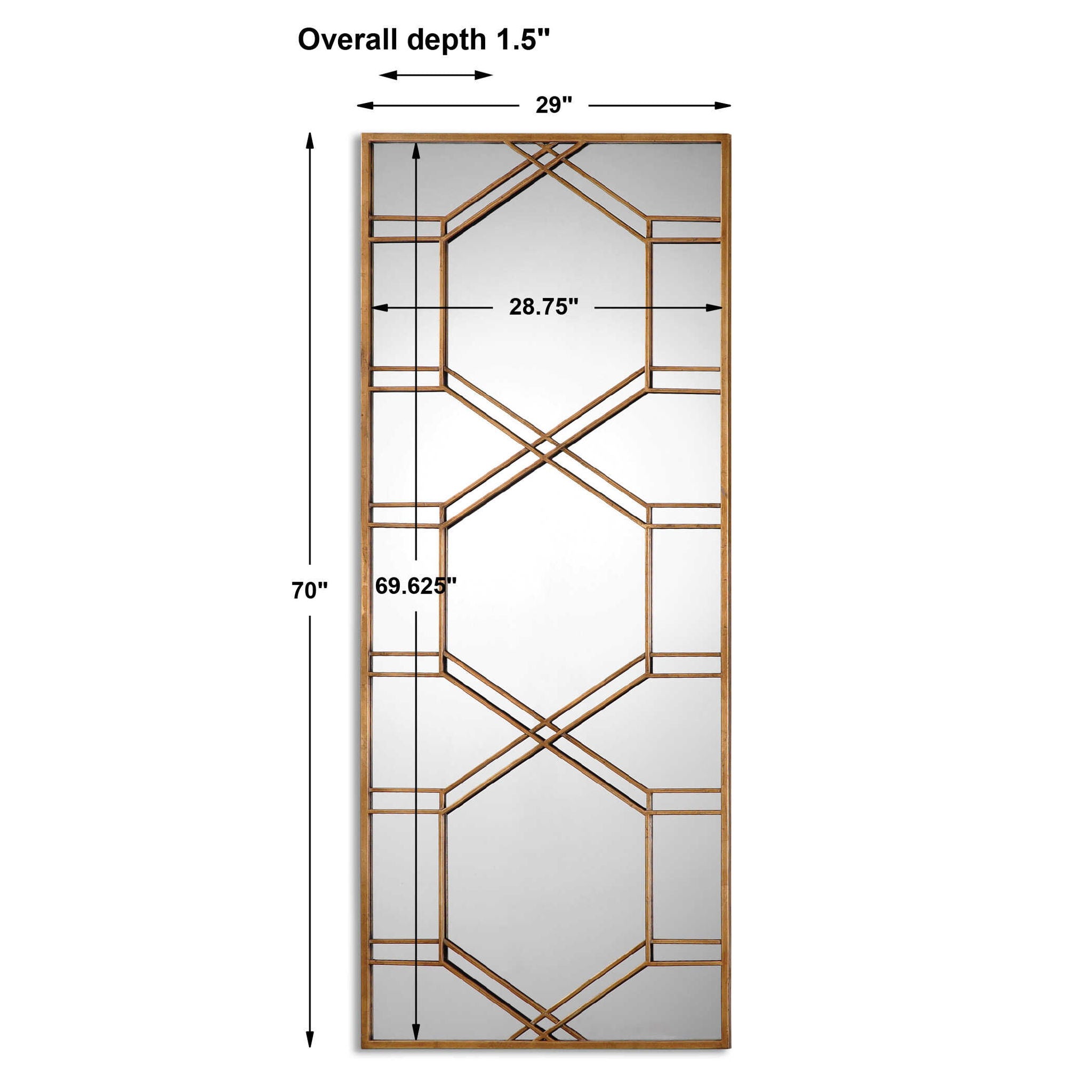 Kennis - Leaf Leaner Mirror - Gold