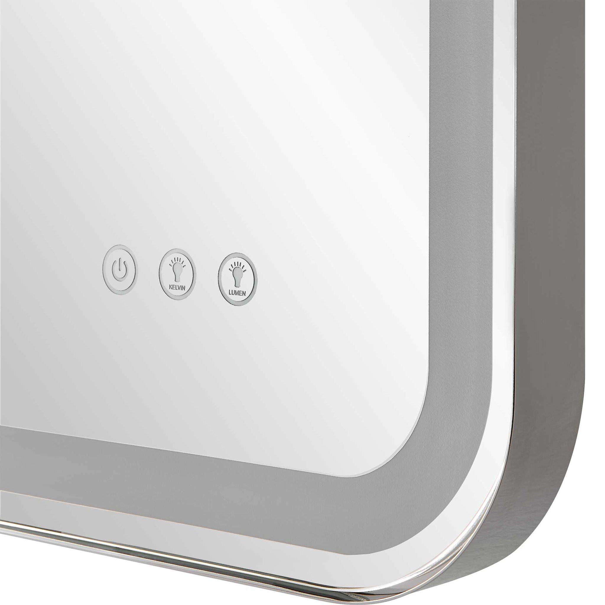 Crofton - Lighted Nickel Vanity Mirror - Gray