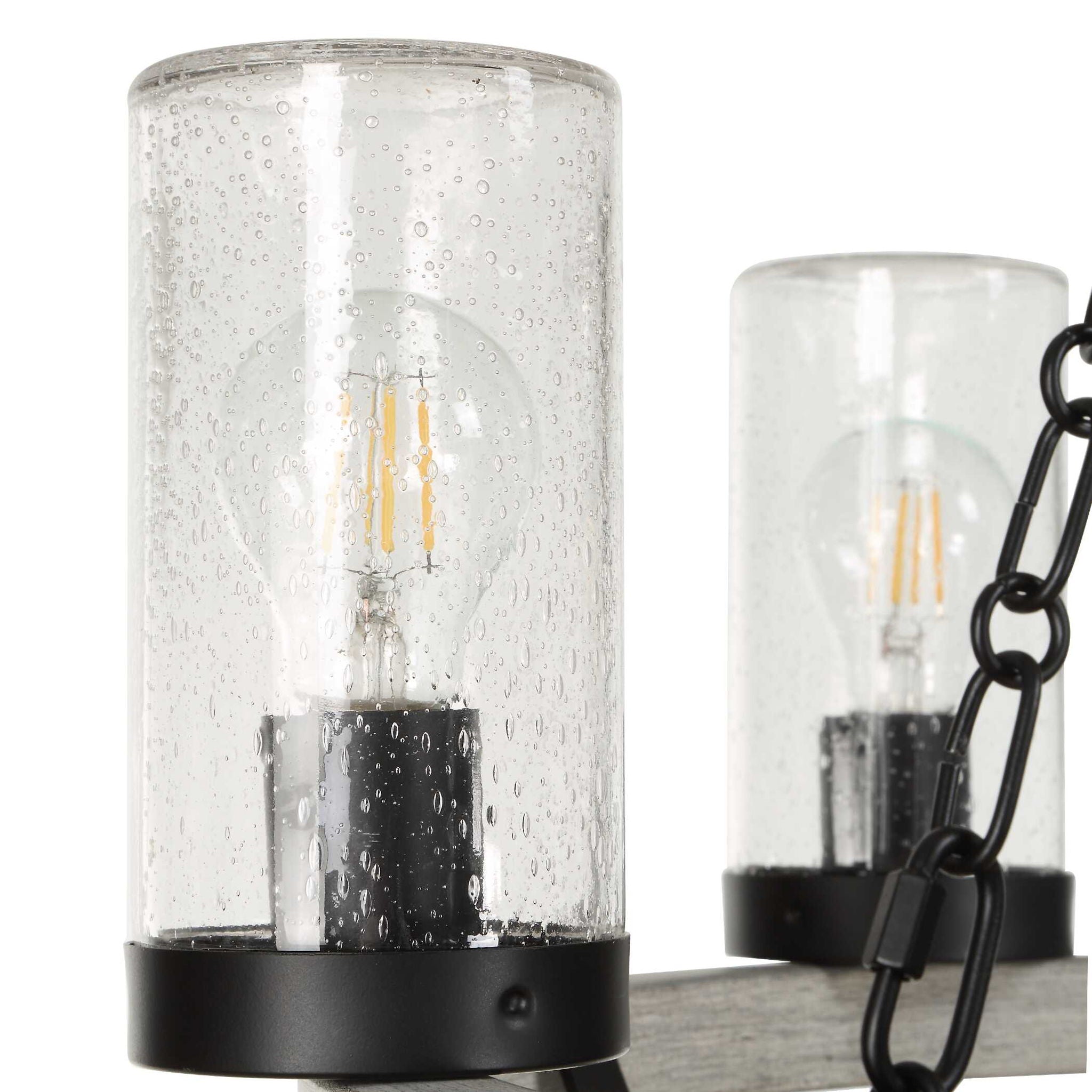 Edgecomb - 6 Light Indoor-Outdoor Chandelier - Black / Gray