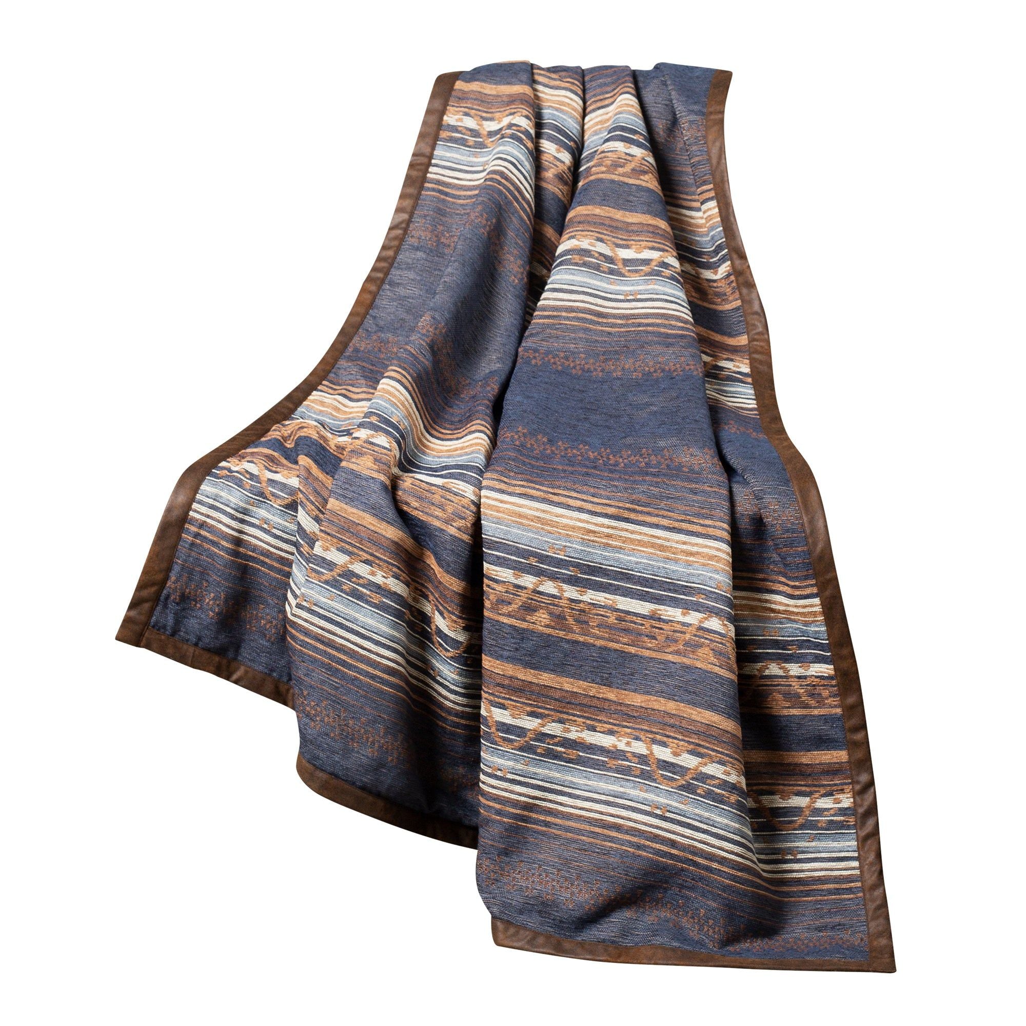 Estes - Chenille Throw - Blue