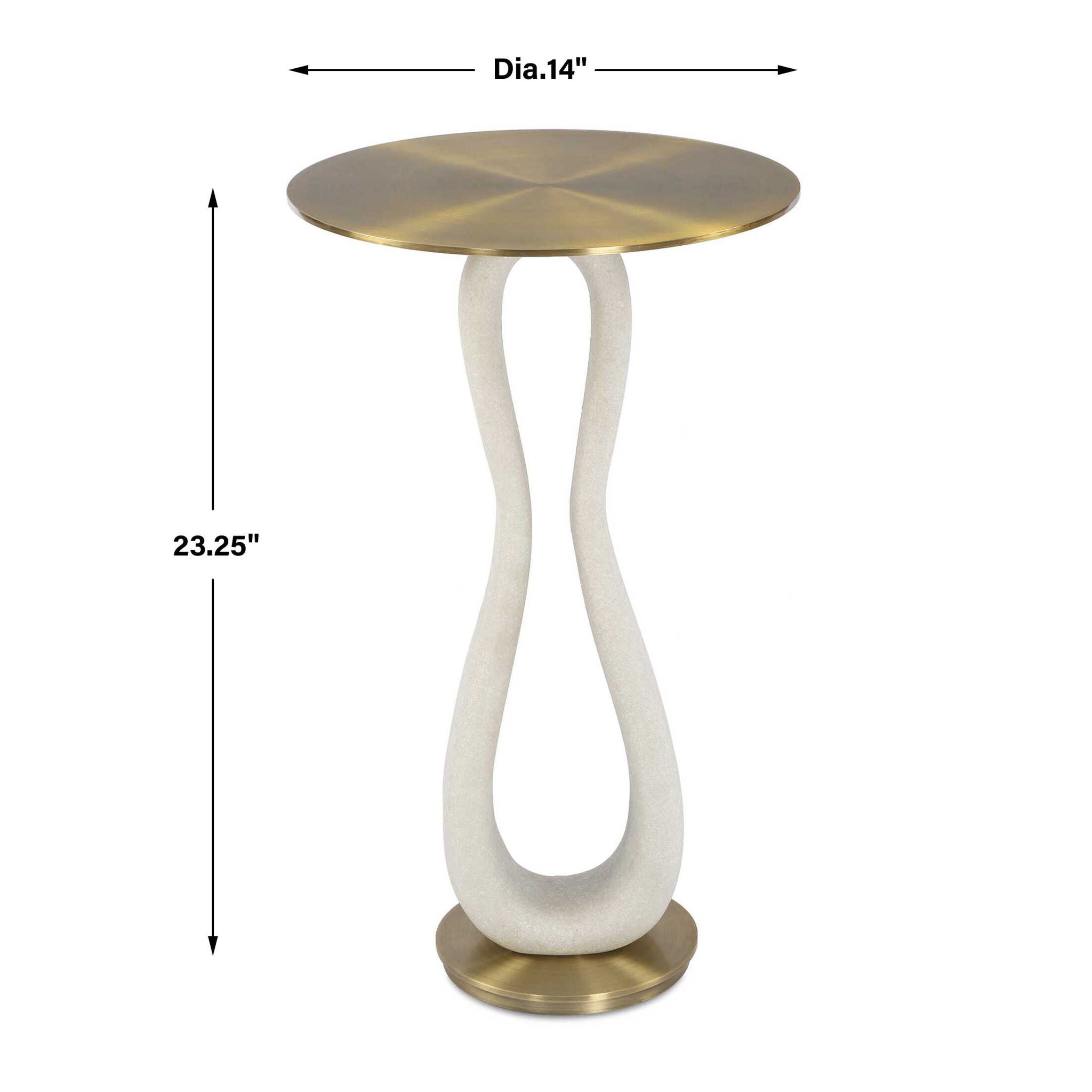 Sonia - Modern Accent Table - Brass