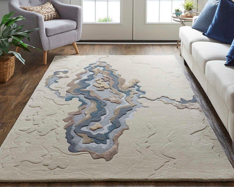 SERRANO Collection - 8855F Blue/Beige