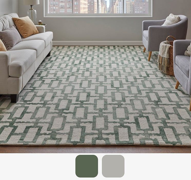 LORRAIN Collection - 8919F Green/Ivory