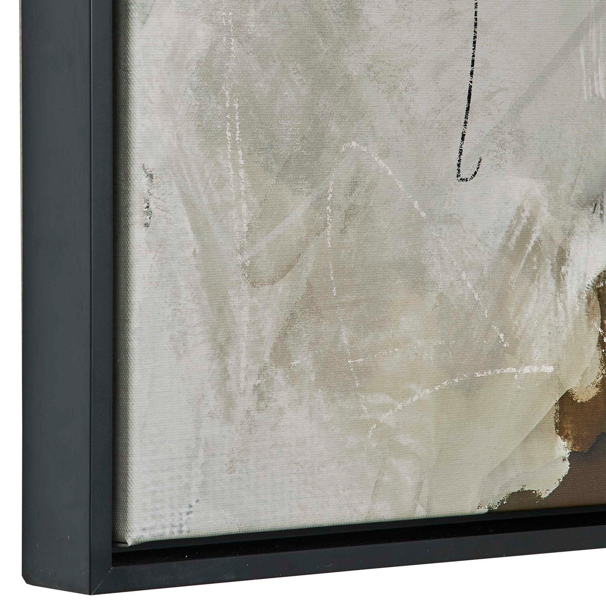 Solace I - Abstract Art On Canvas - Gray