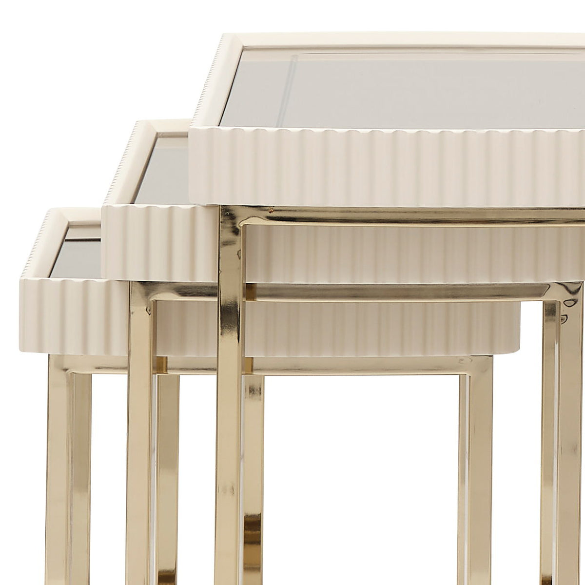 Lisbon - Nesting Tables (Set of 3) - Silken Matte Cream
