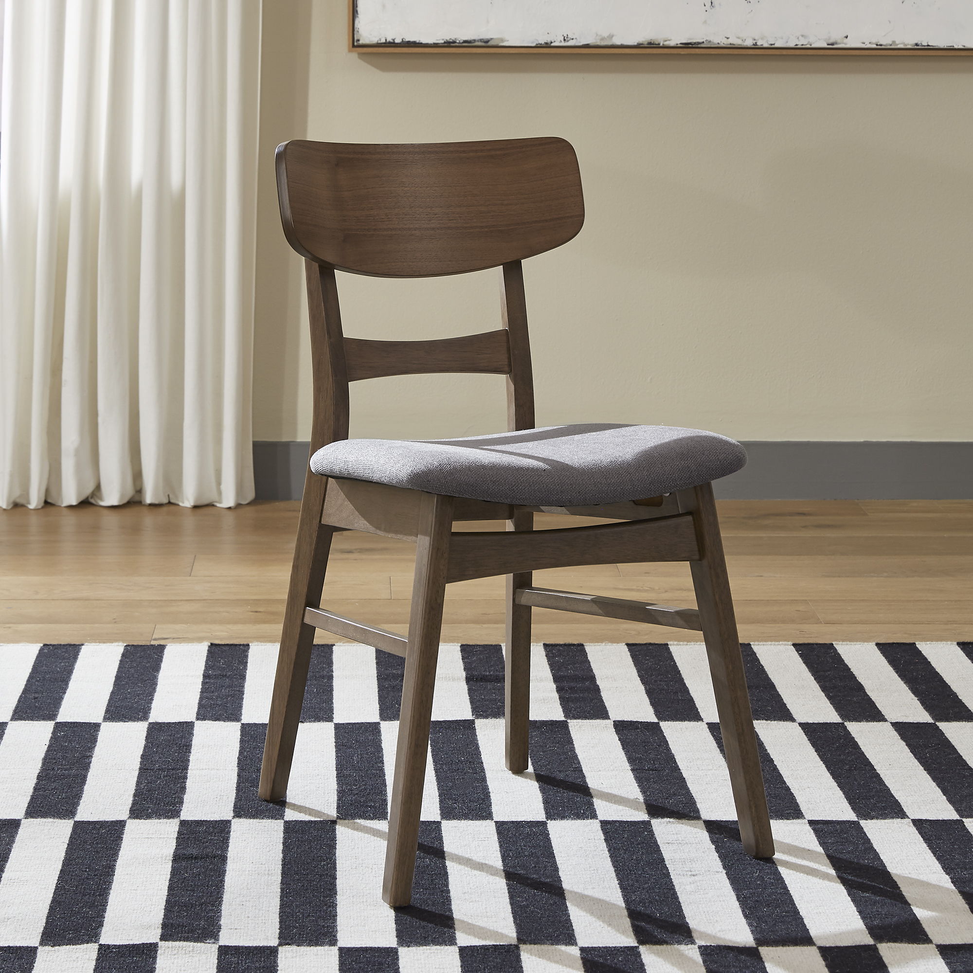 Space Savers - Panel Back Side Chair - Walnut