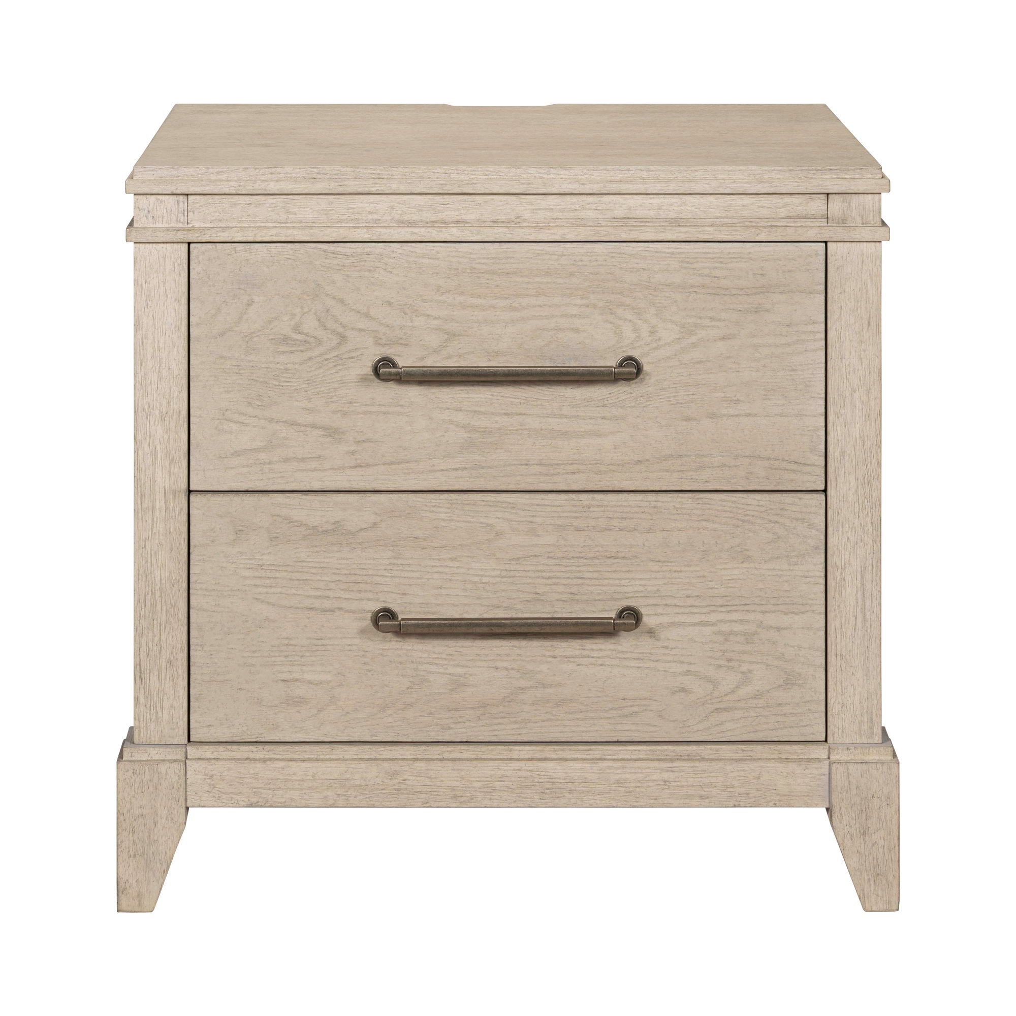 New Haven - Nightstand With Charging Station - Sanctuary White