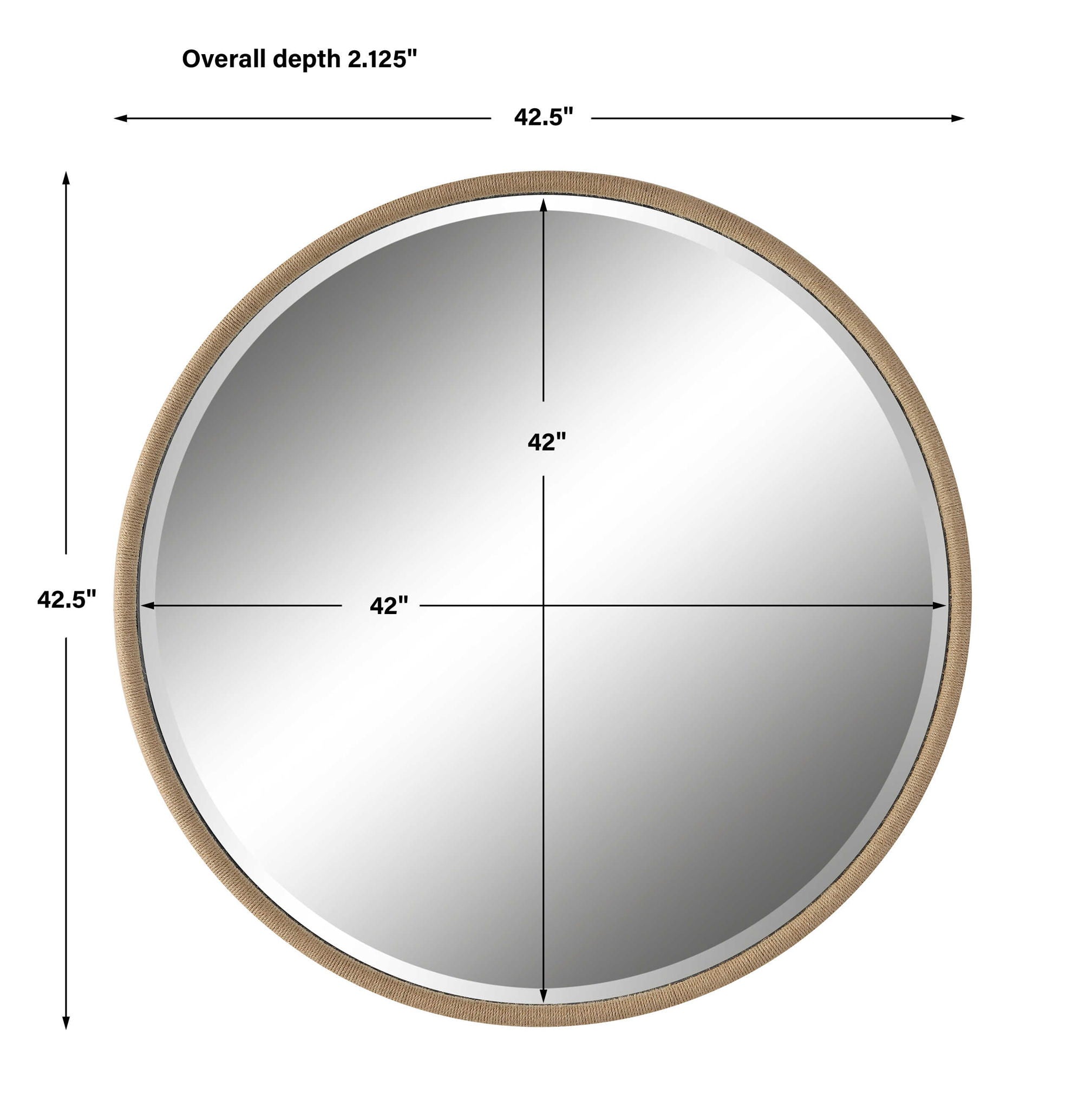 Ranchero - Natural Rope Round Mirror