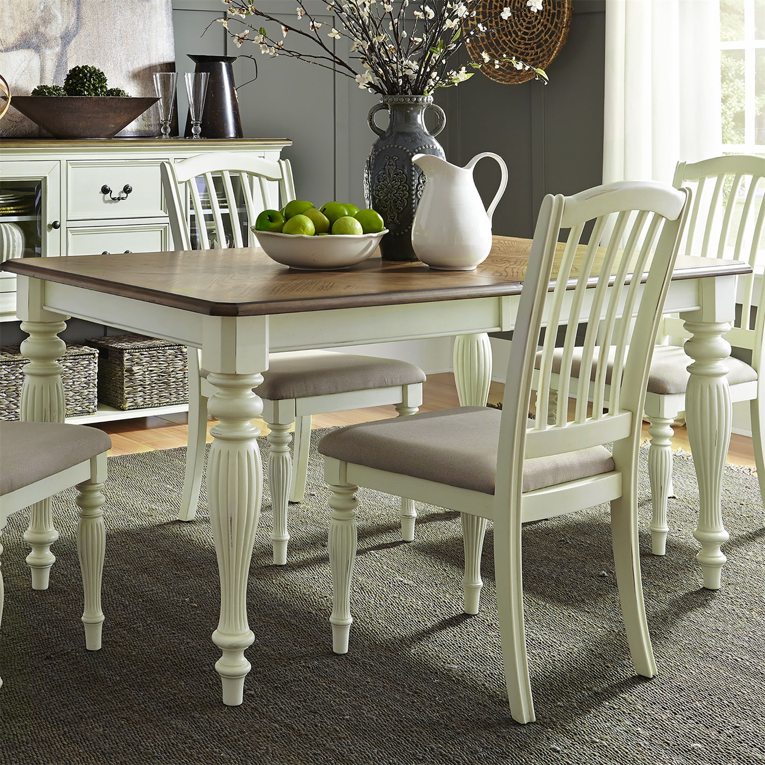 Cumberland Creek - Rectangular Leg Table - White