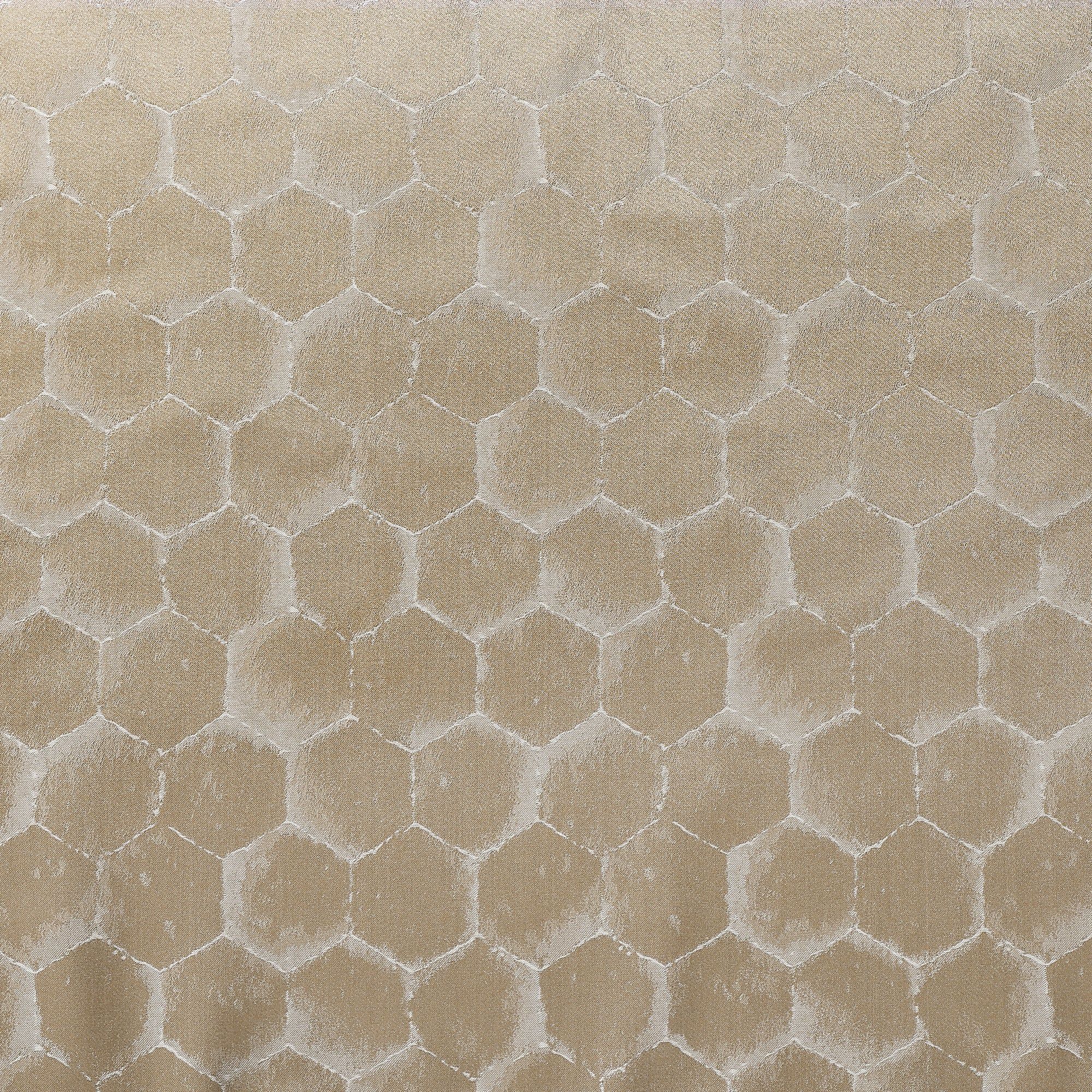 Honeycomb - Queen Jacquard Comforter Set (Set of 3) - Light Gold
