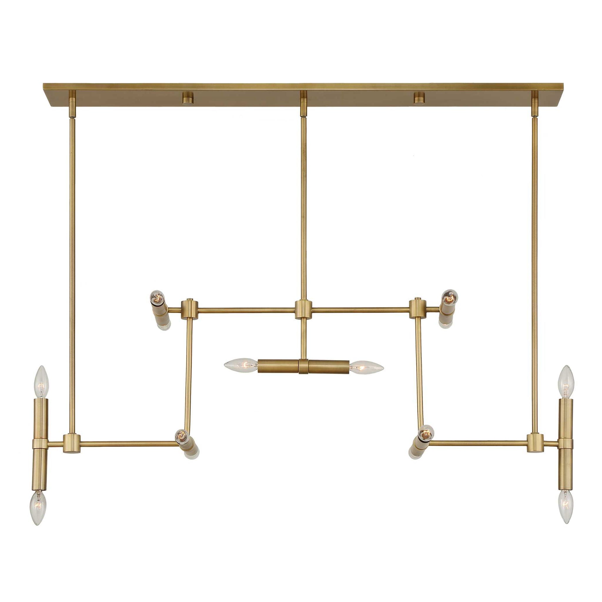 Cadre - 14 Light Modern Linear Pendant - Gold