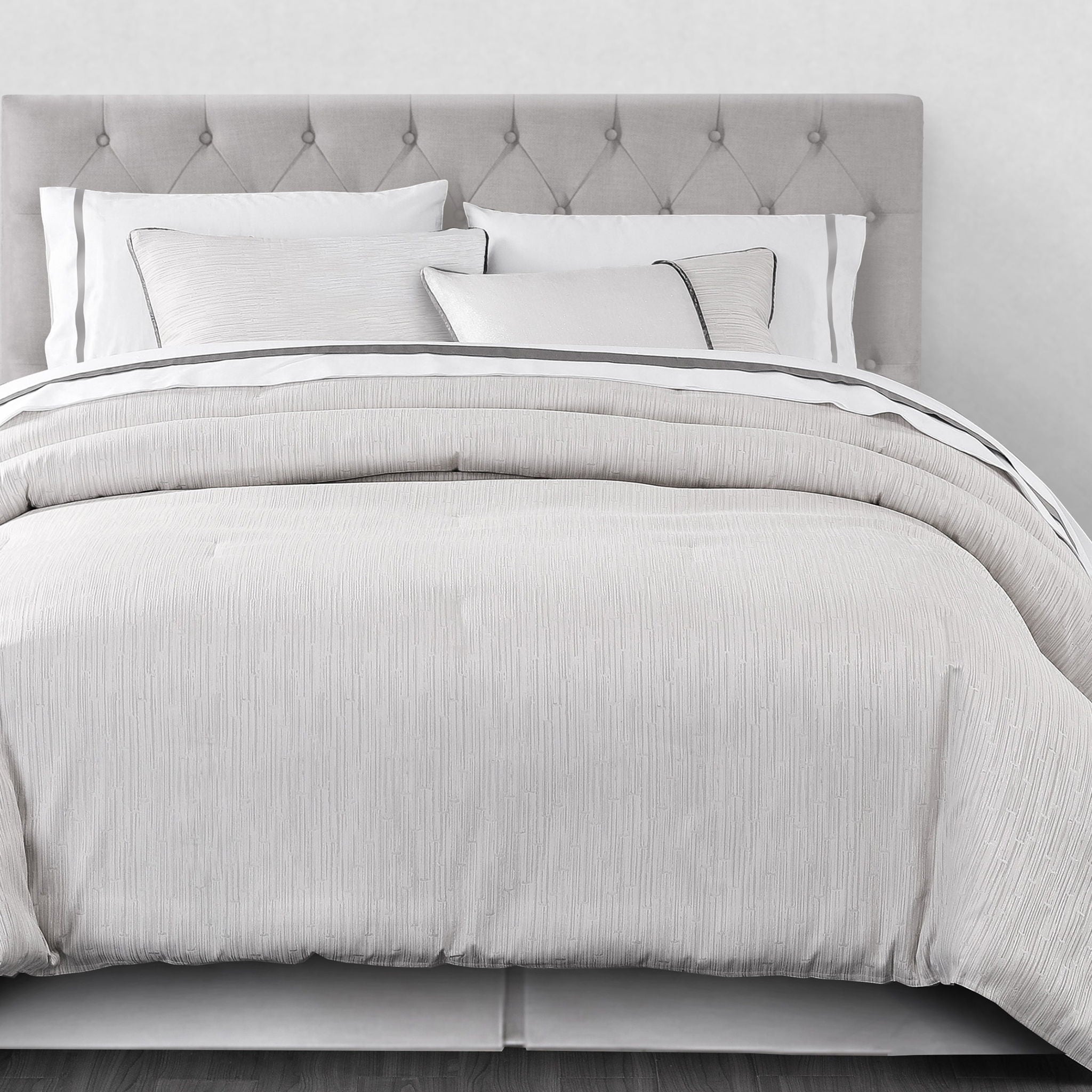 Celeste - Queen Comforter Set (Set of 4) - Taupe / Ivory