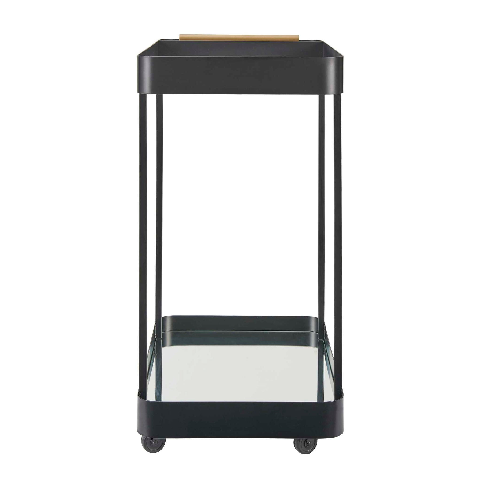 Vesper - Iron Bar Cart - Black / Brass
