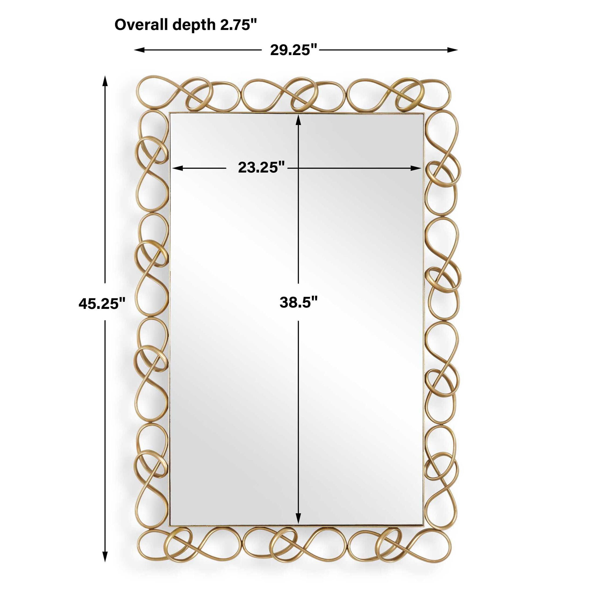 Twist It - Mirror - Antique Brass