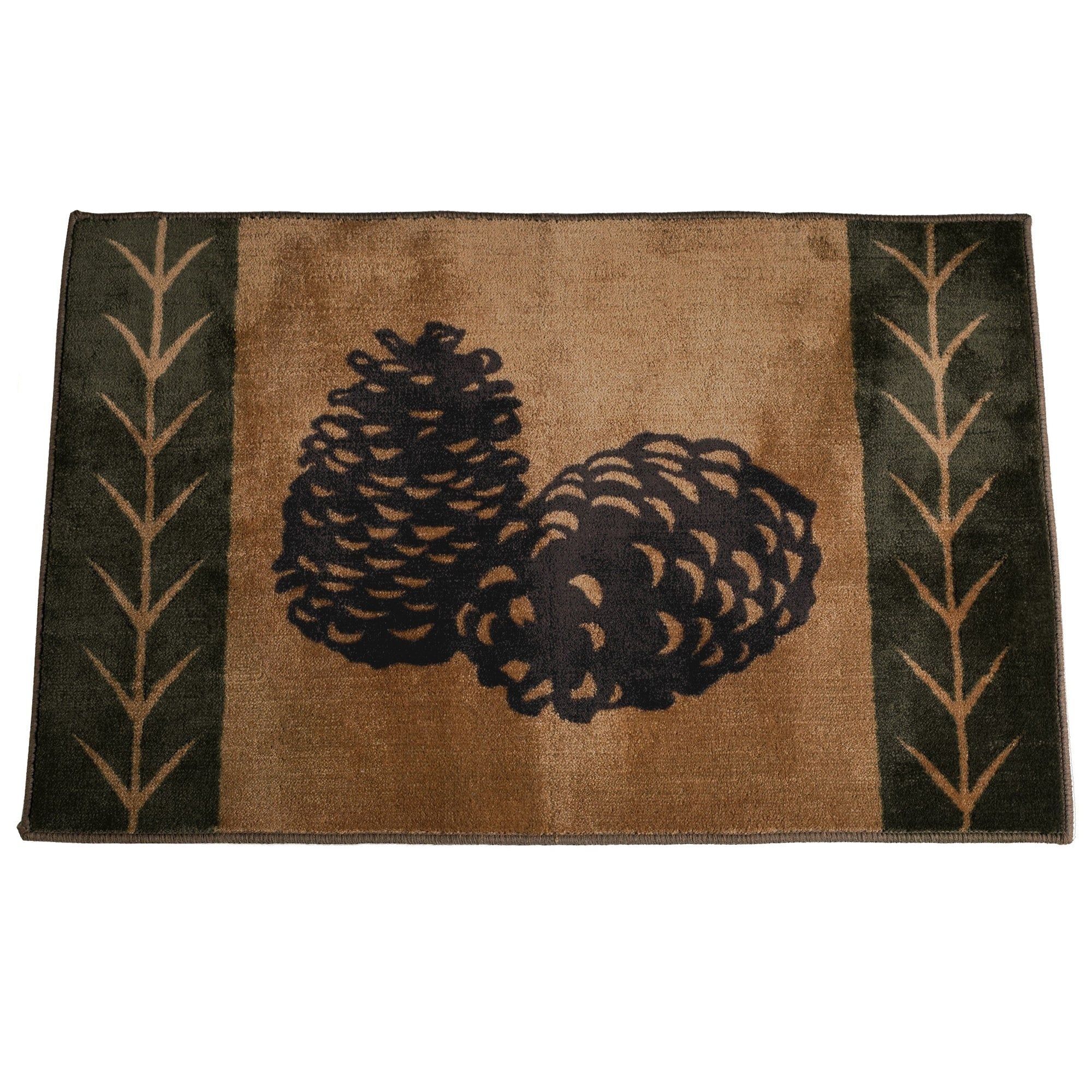 Lodge Pine Cone - Pine Cone Rug 2 Per Carton - Brown / Chocolate