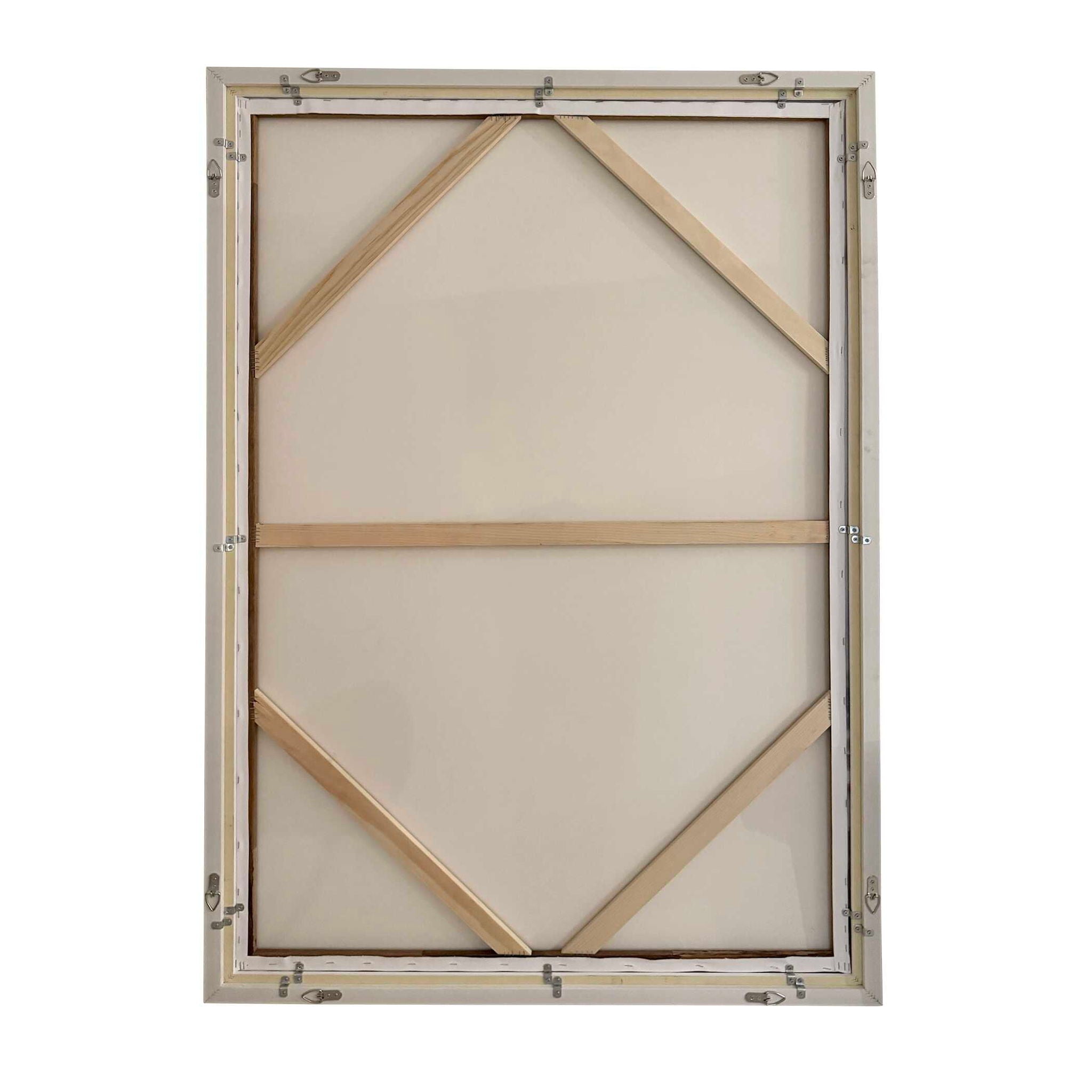 Lowlands - Framed Landscape Print - Black / Blue / Brown / Orange / White / Yellow