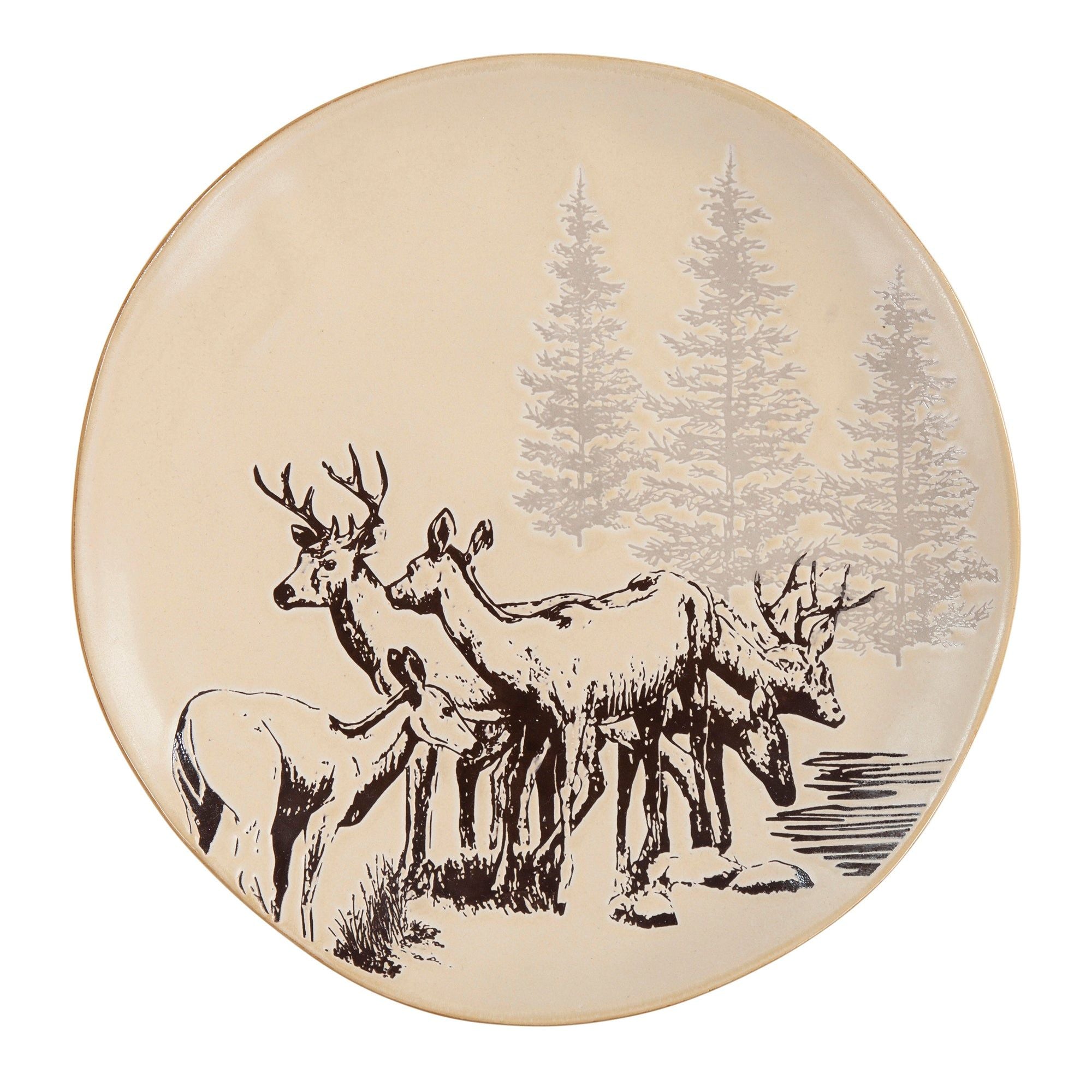 White Pine - Ceramic Dinnerware Set (Set of 16) - Brown
