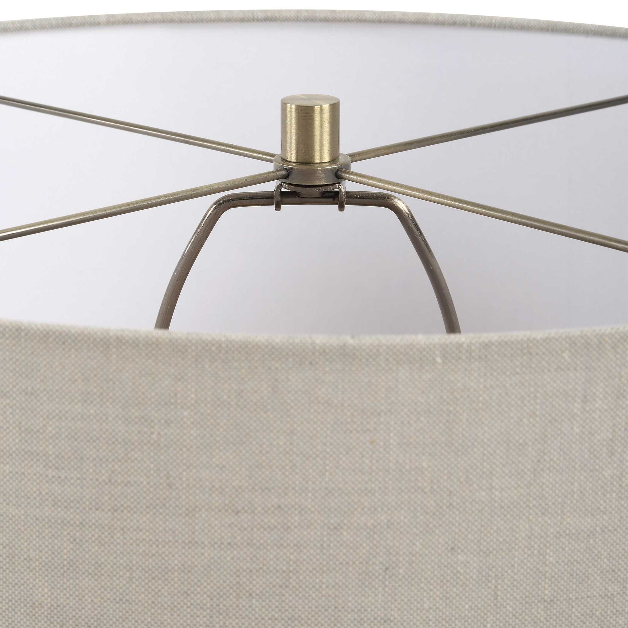 Maliyah - Linen Table Lamp - White