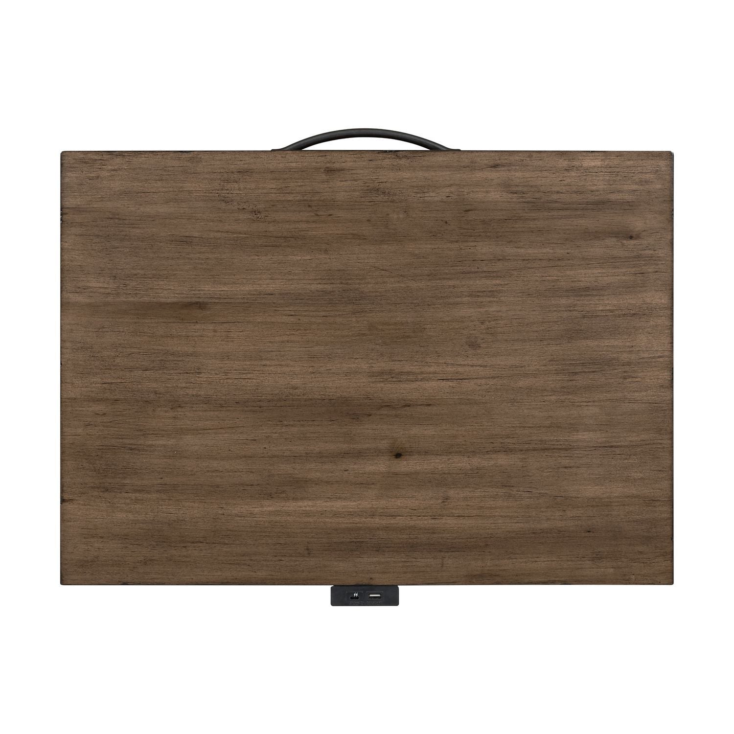 Shaker Lakes - Open Nightstand With Charging Station - Harvest Brown