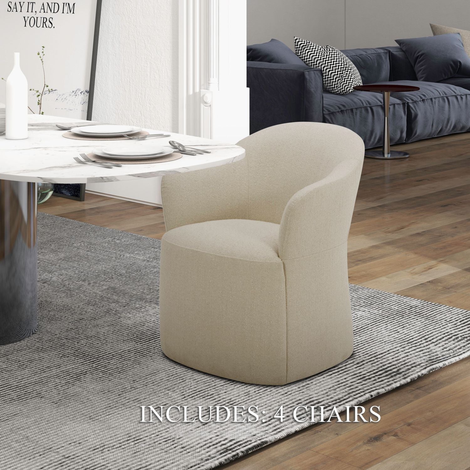 Accent Dining - Dining Chairs With Casters (Set of 4)