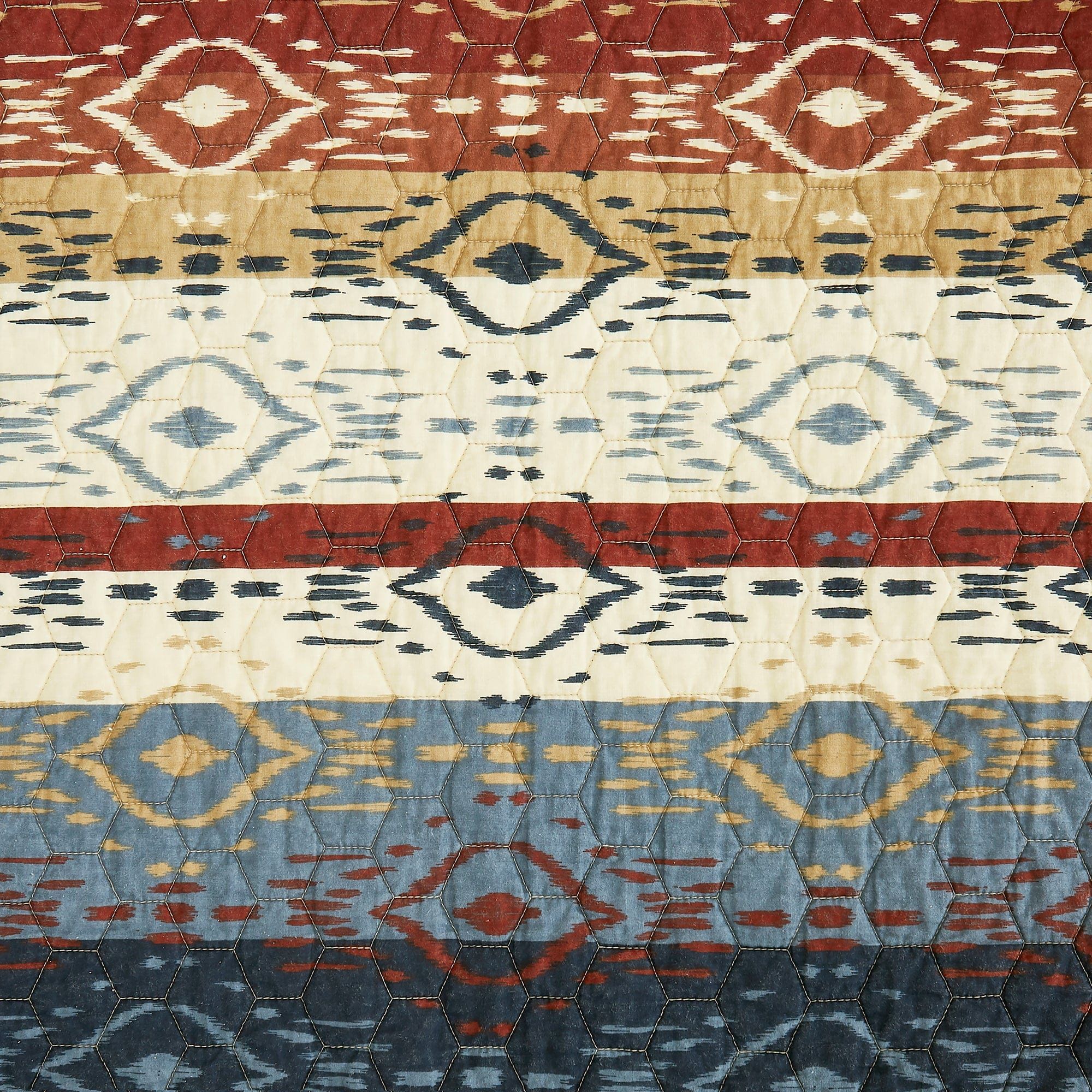 Home On The Range - King Reversible Quilt Set (Set of 3) - Tan