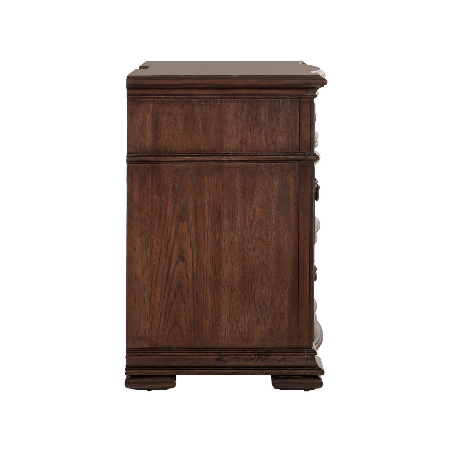 Providence Park - Bedside Chest With Charging Station - Chateau Brown