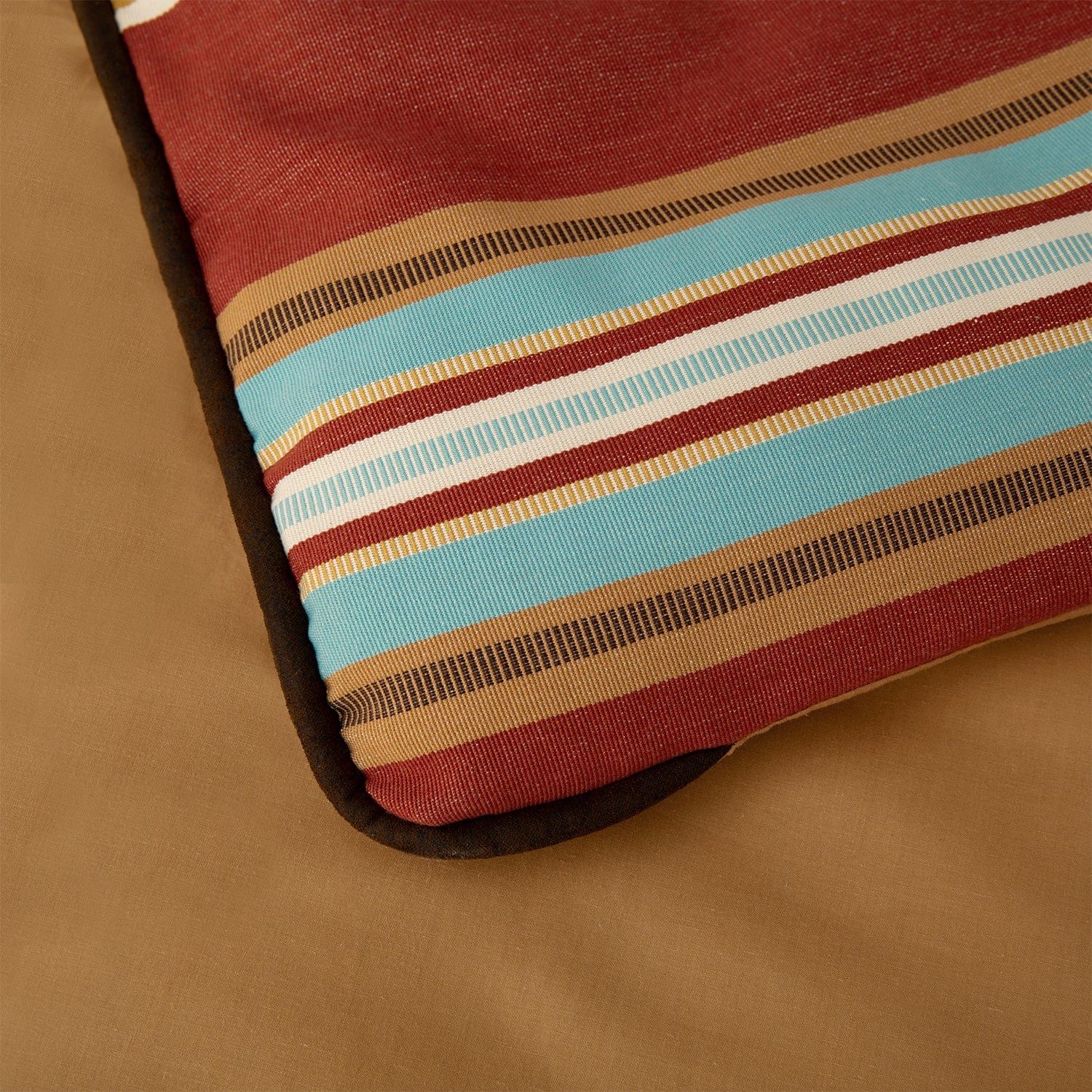 Calhoun - Queen Comforter Set (Set of 5) - Red / Brown