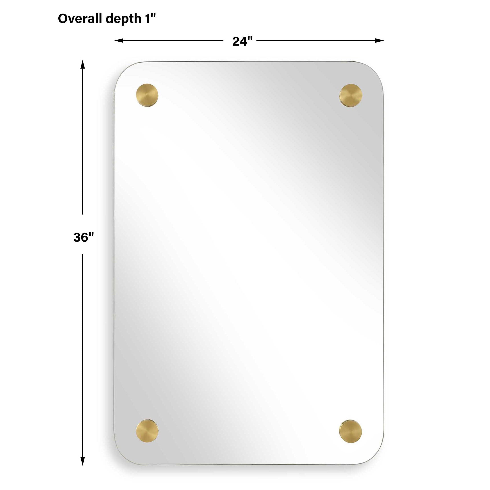 Hamrick - Frameless Mirror - Brass / Gold