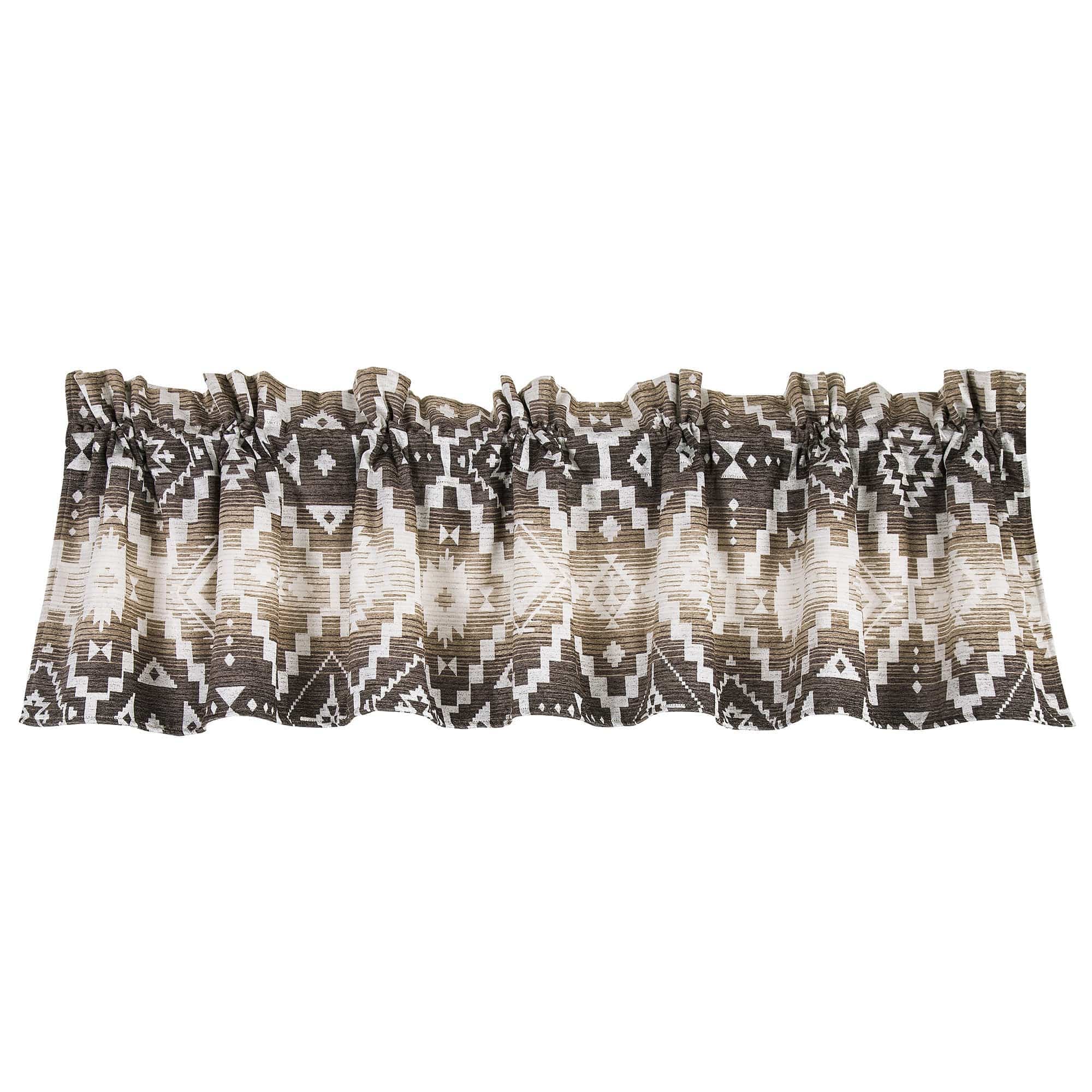 Chalet - Aztec Valance - White / Brown