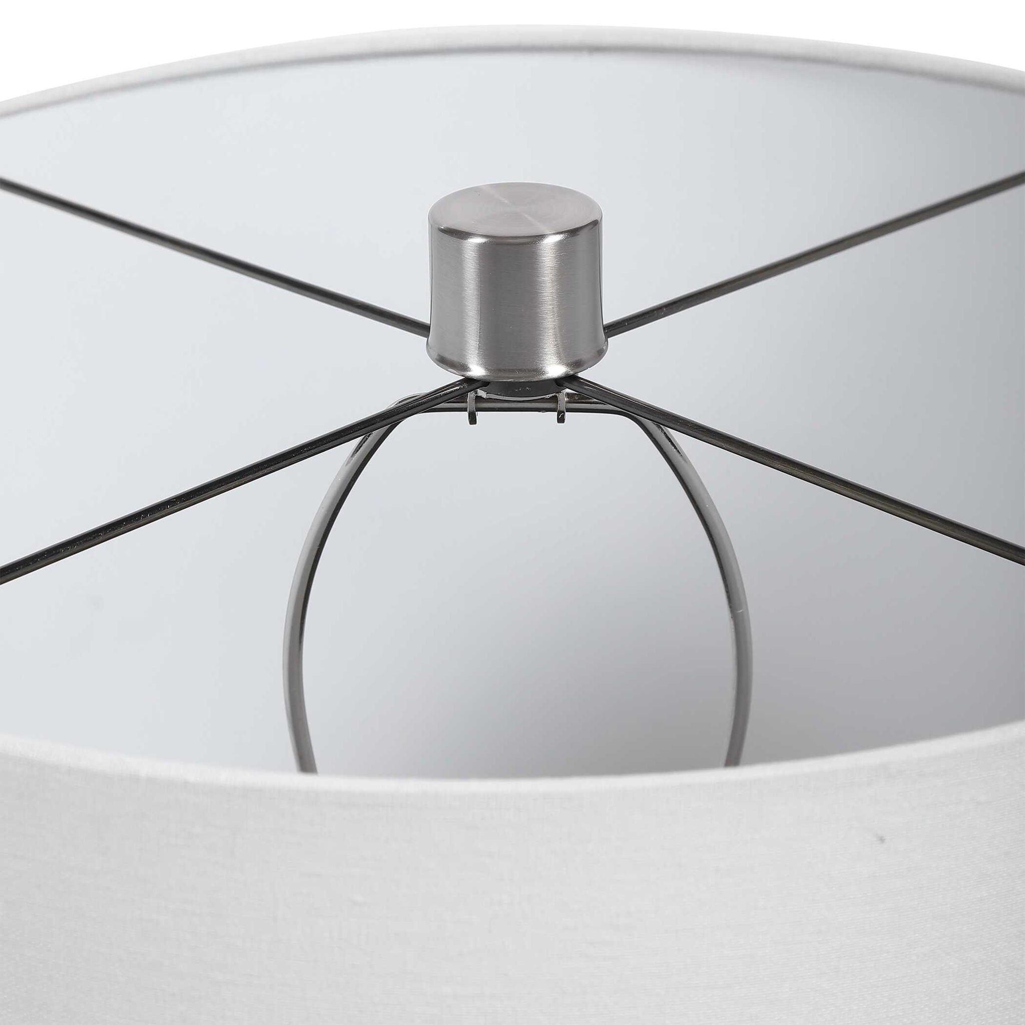 Azariah - Crackle Table Lamp - White