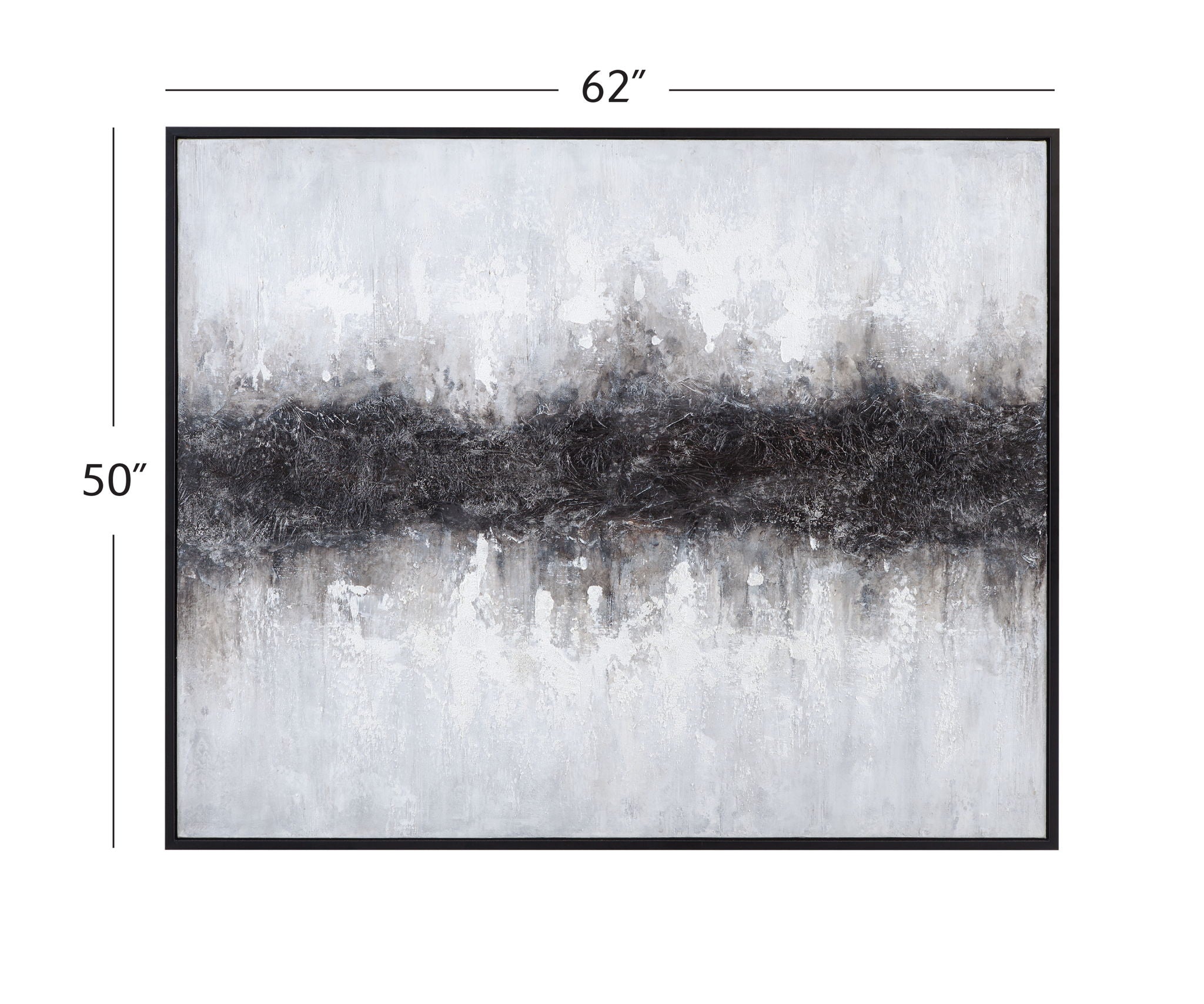 Divided Framed Canvas - Gray / Black