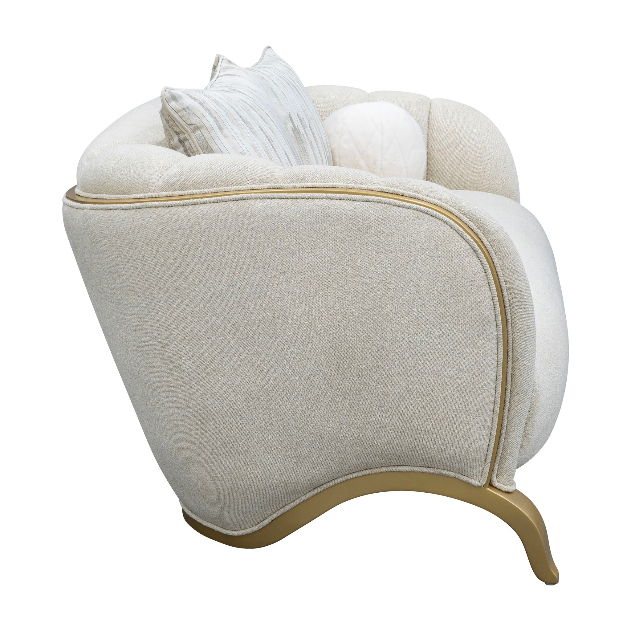 Scotts Square - Loveseat - Cornsilk / Light Champagne