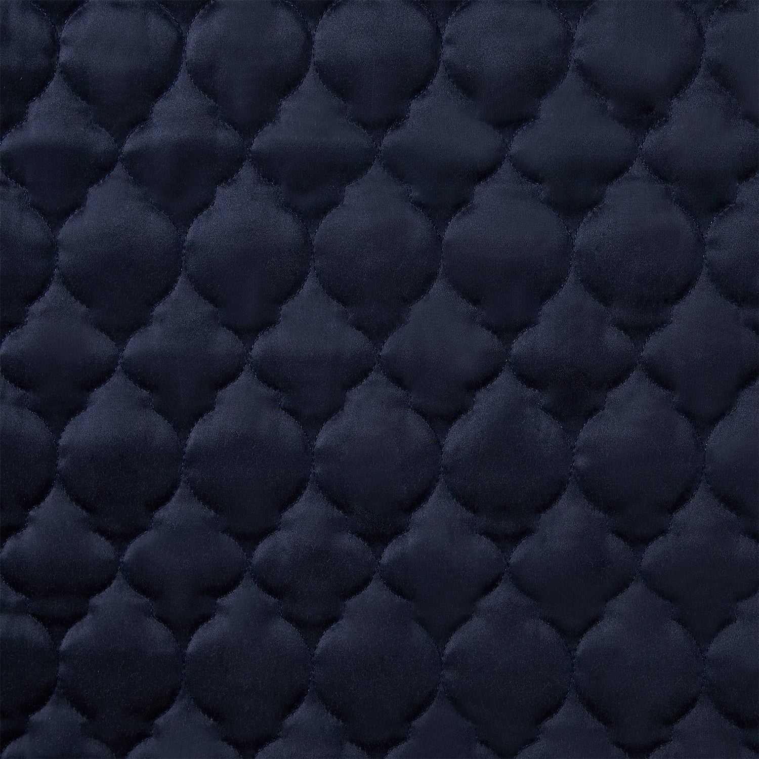 High Shine Satin - 21" x 27" Quatrefoil Quilt Pillow Sham Set (Set of 2) - Navy