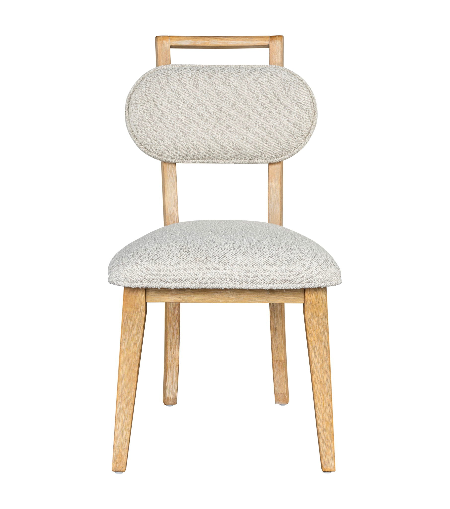 Ryder - Dining Chair - Chestnut Elm / Ant Brass / Tauple Boucle