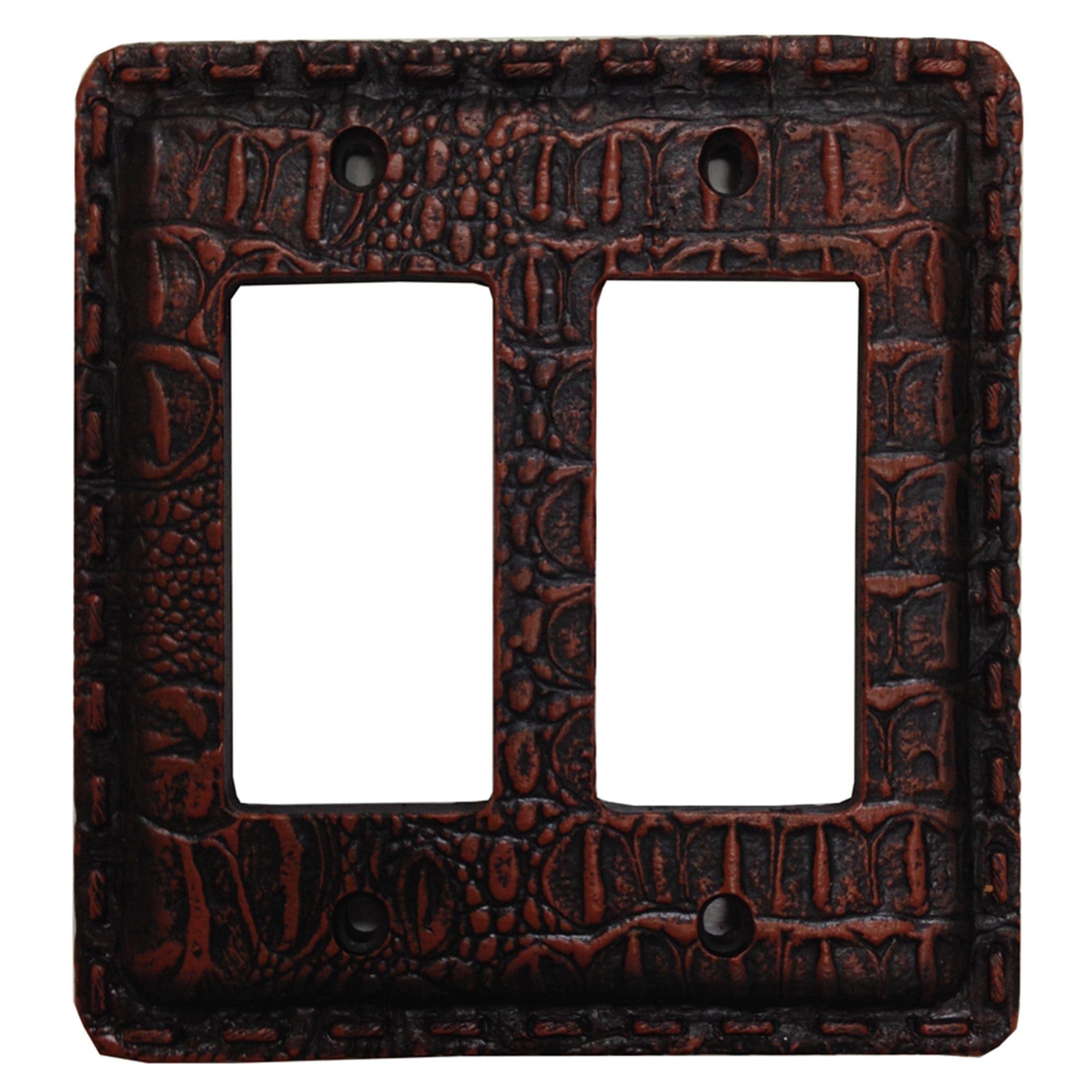 Resin Gator Switch Plate - 5" x 5" Resin Gator Double Rocker Wall Switch Plate 4 Per Carton - Multi