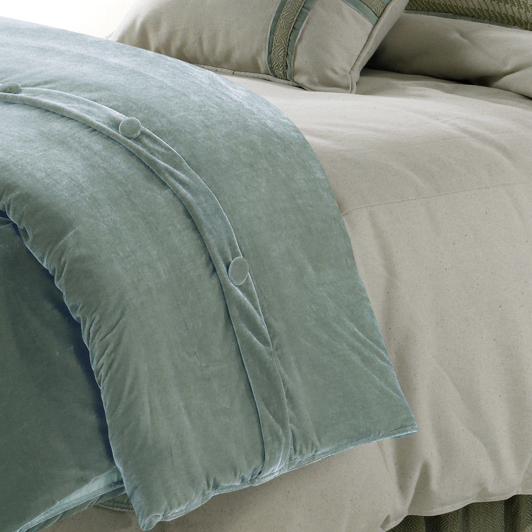 Arlington - Queen Velvet Duvet Cover - Green