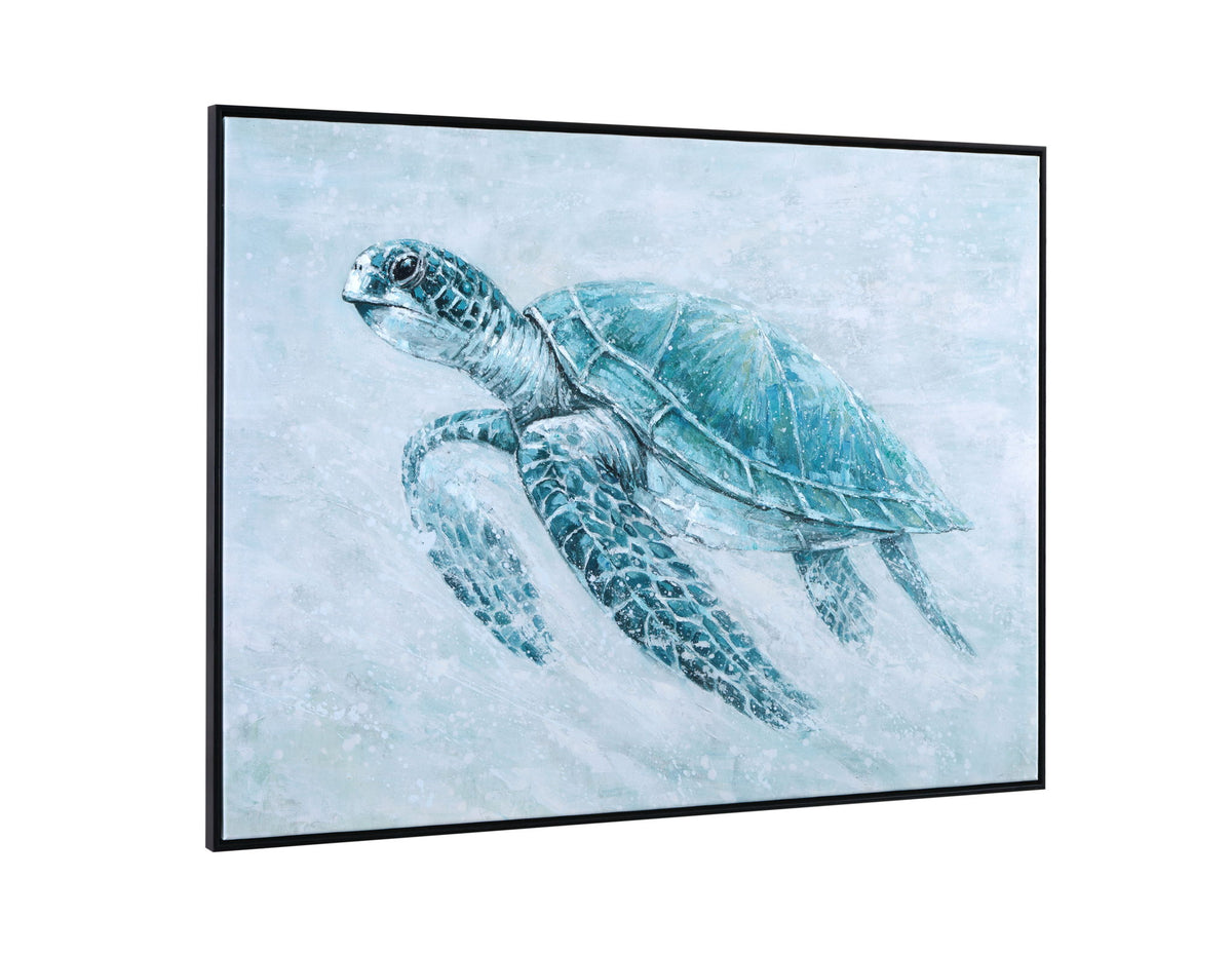 Kemps Bay Framed Canvas - Blue