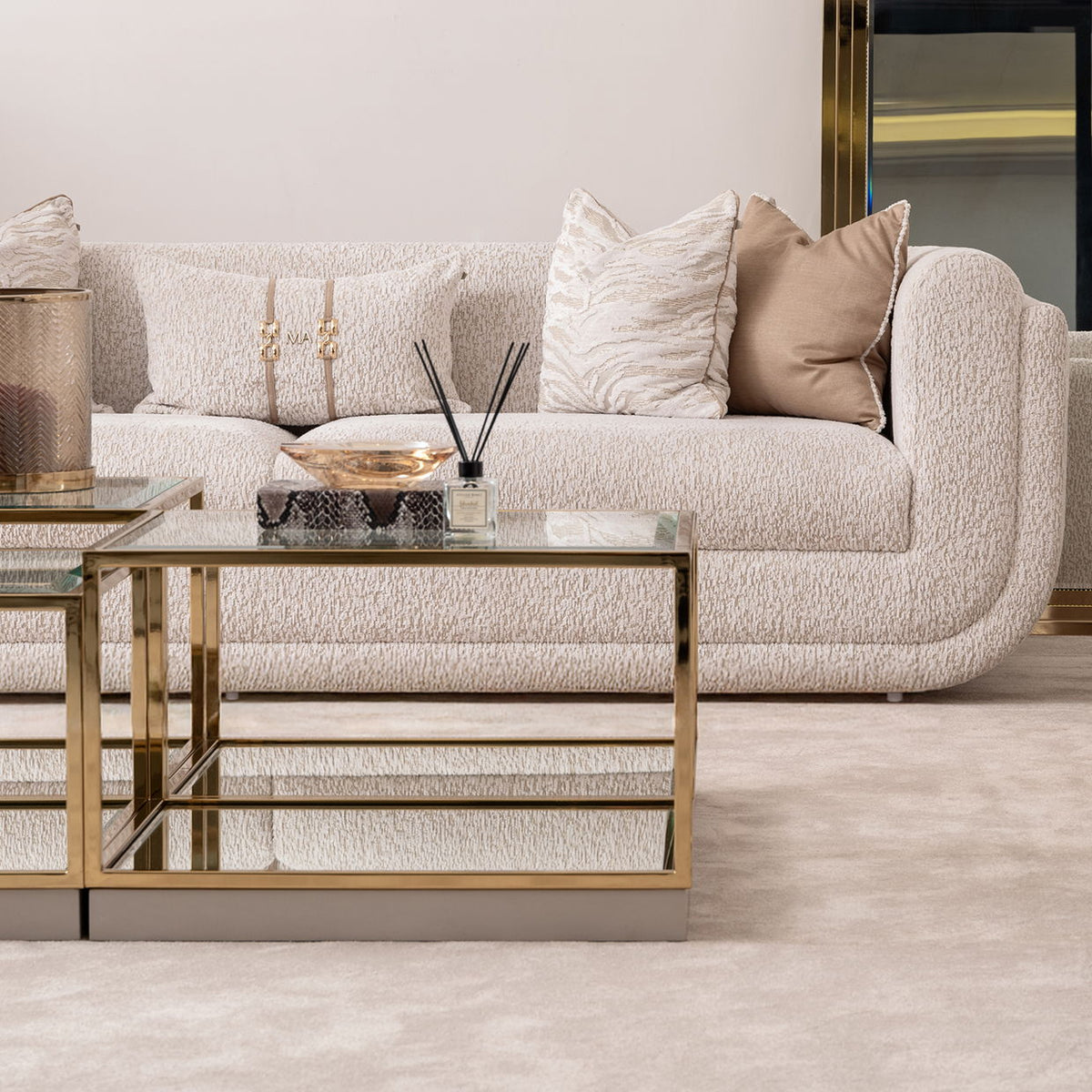Savannah Breeze - Tall Cocktail Table - Bright Gold