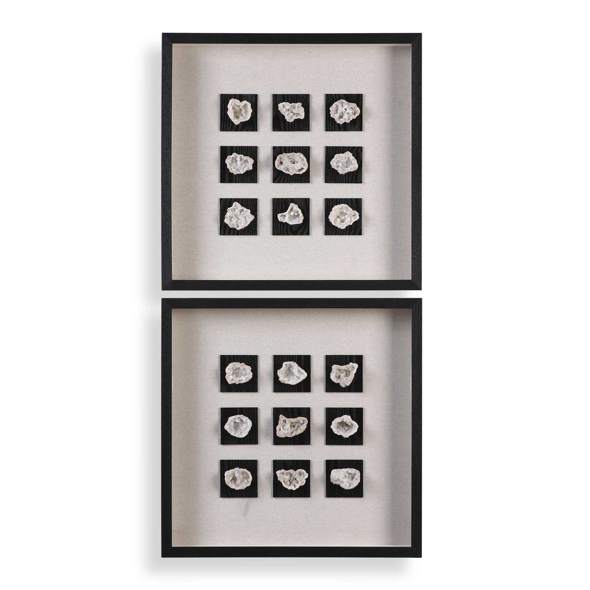 Geode - Linen Shadow Box - Black